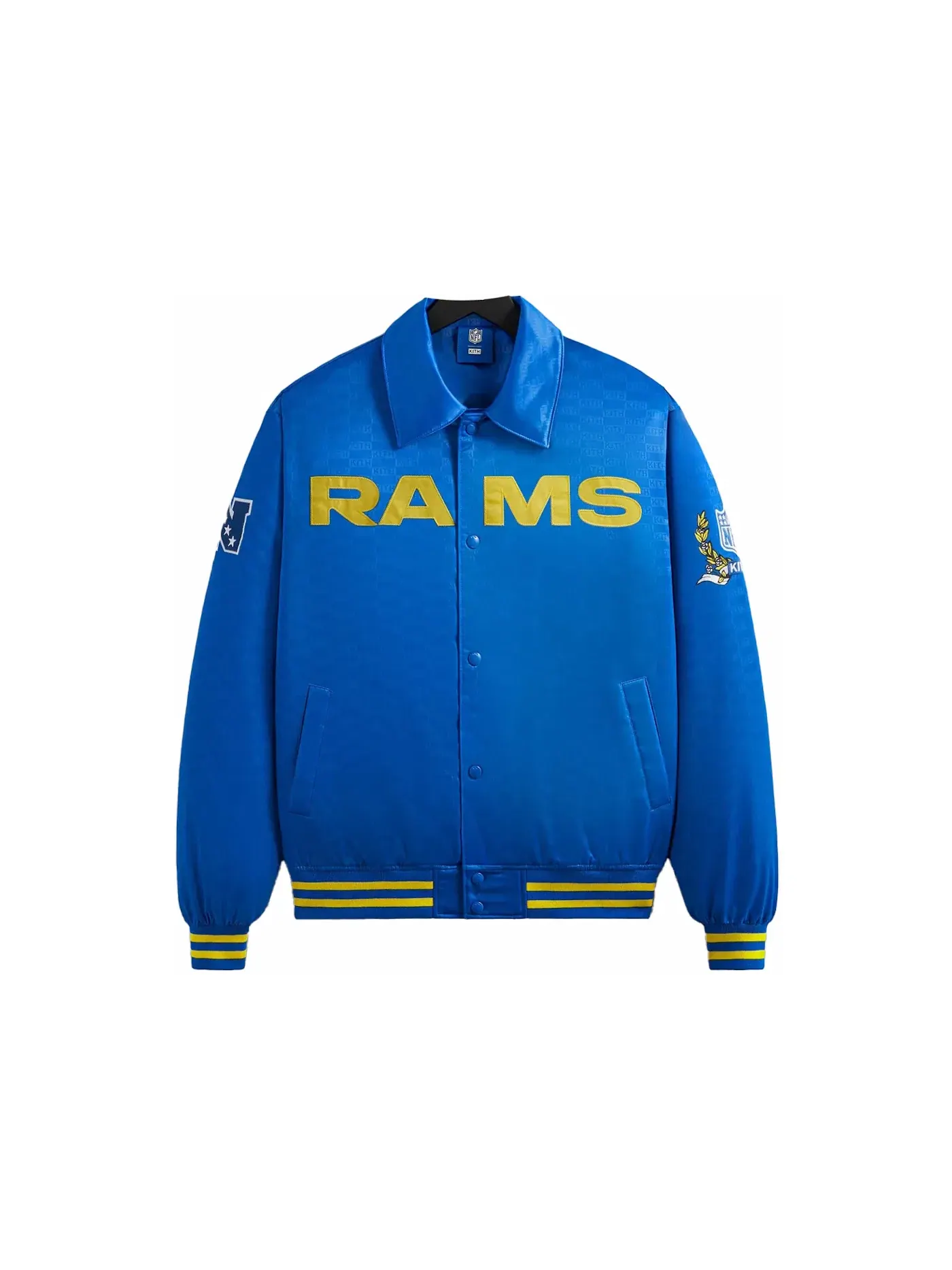 Мужская куртка-бомбер из сатина с принтом Kith x NFL Rams, Greek — изображение 1 из 2