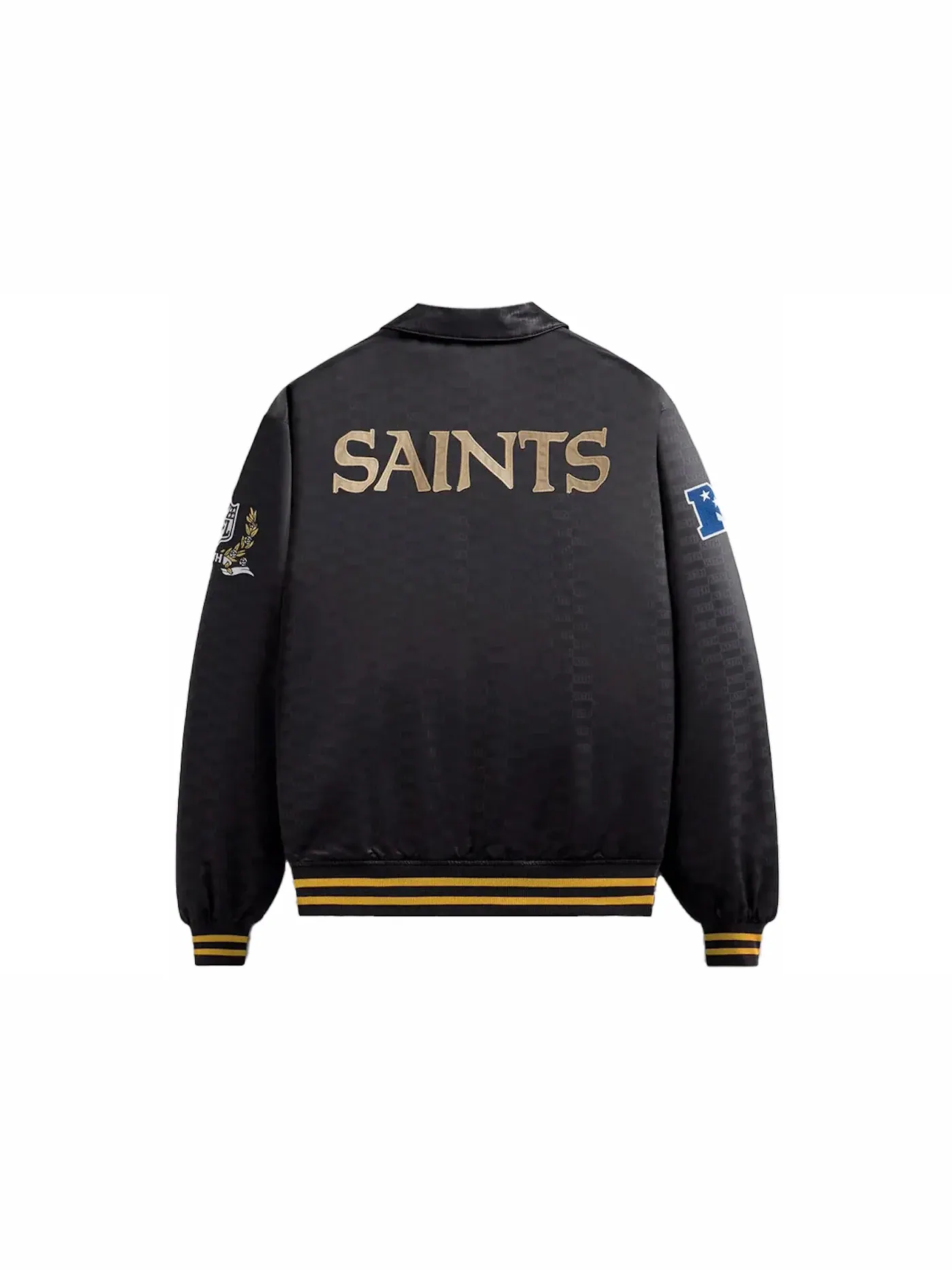 Мужская куртка-бомбер из сатина Kith x NFL Saints Black — изображение 2 из 2