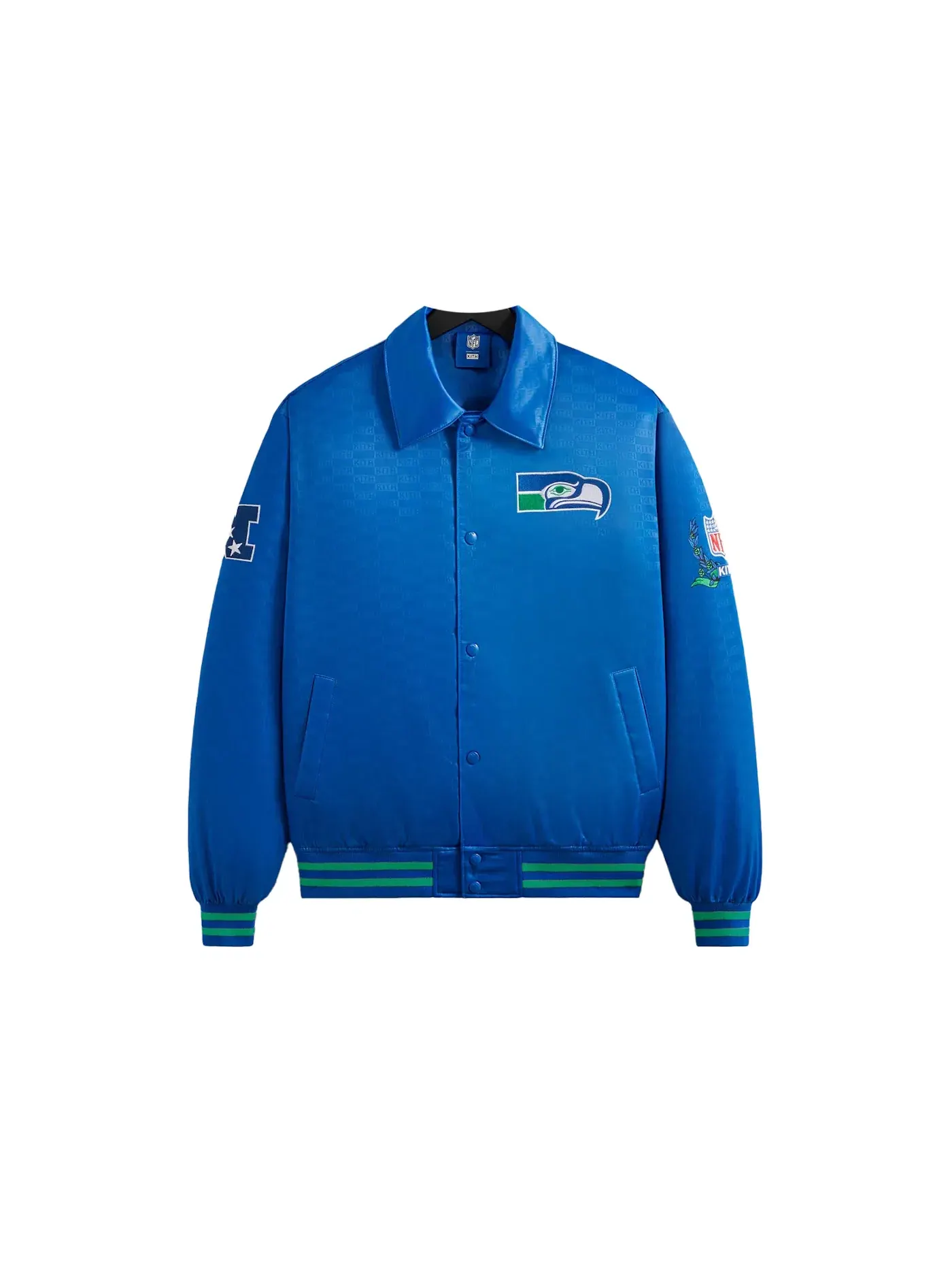 Мужская куртка-бомбер из сатина с принтом Kith x NFL Seahawks Merriam, Merriam — изображение 1 из 2