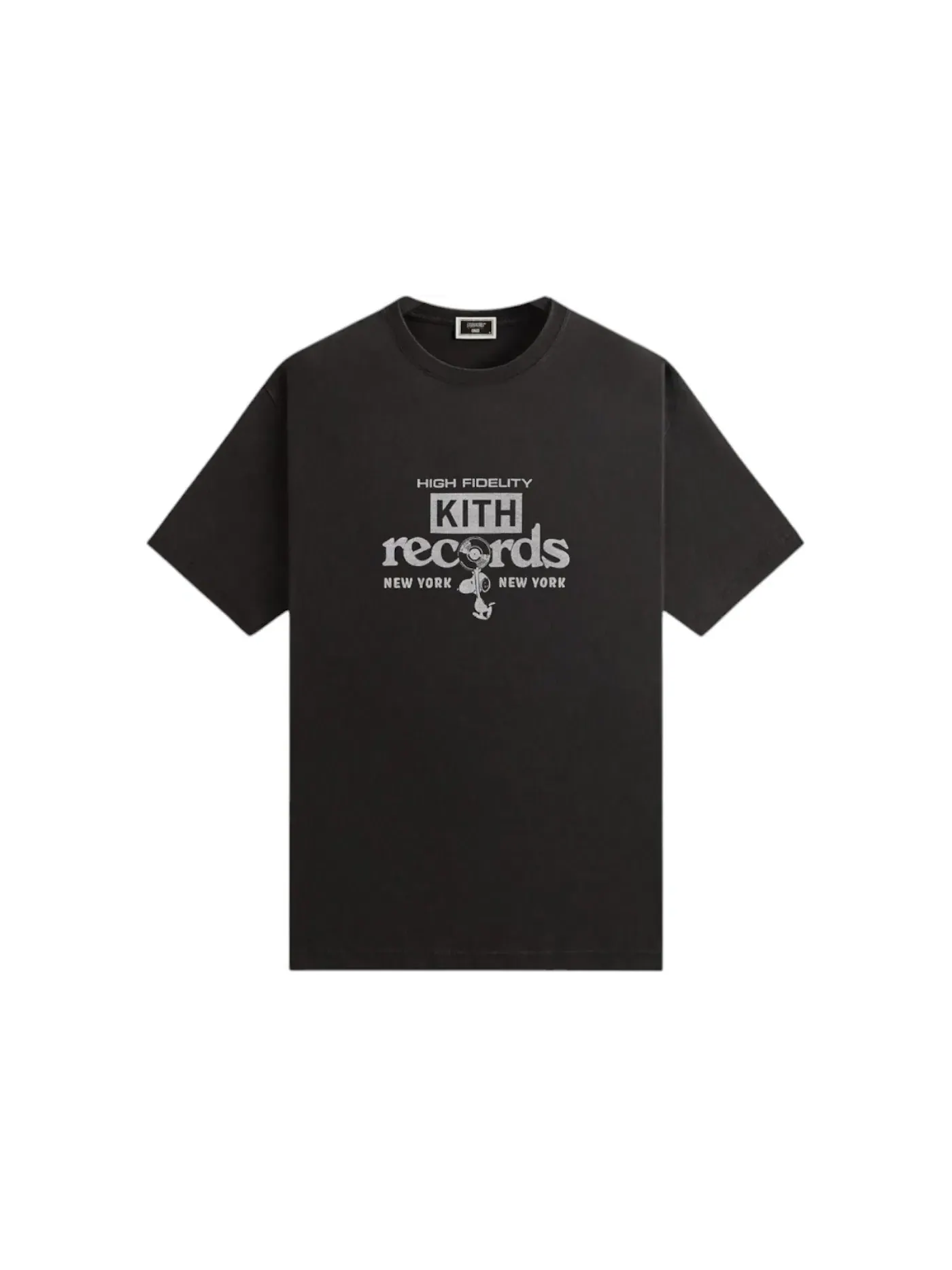 Мужская футболка с принтом Kith x Peanuts High Fidelity Vintage Tee — изображение 1 из 2, черный