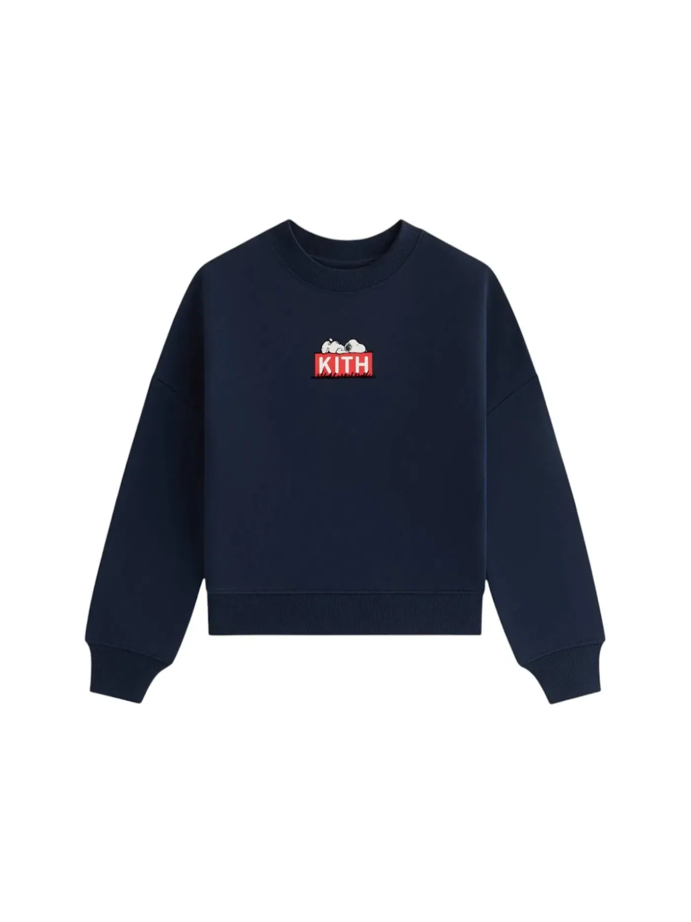 Мужской свитшот с принтом Kith x Peanuts Kids Doghouse Classic Logo Crewneck Nocturnal — изображение 1 из 2, ночной