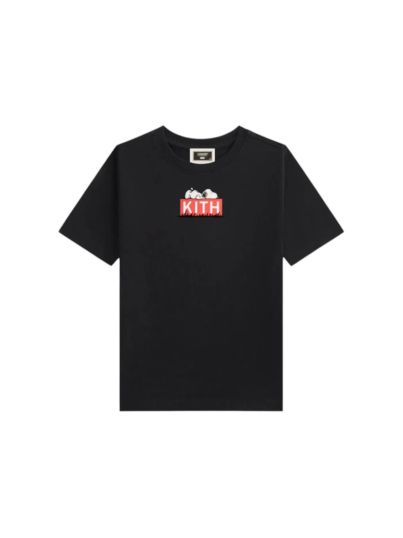 Мужская футболка с принтом Kith x Peanuts Kids Doghouse Classic Logo Tee — изображение 1 из 2, черный