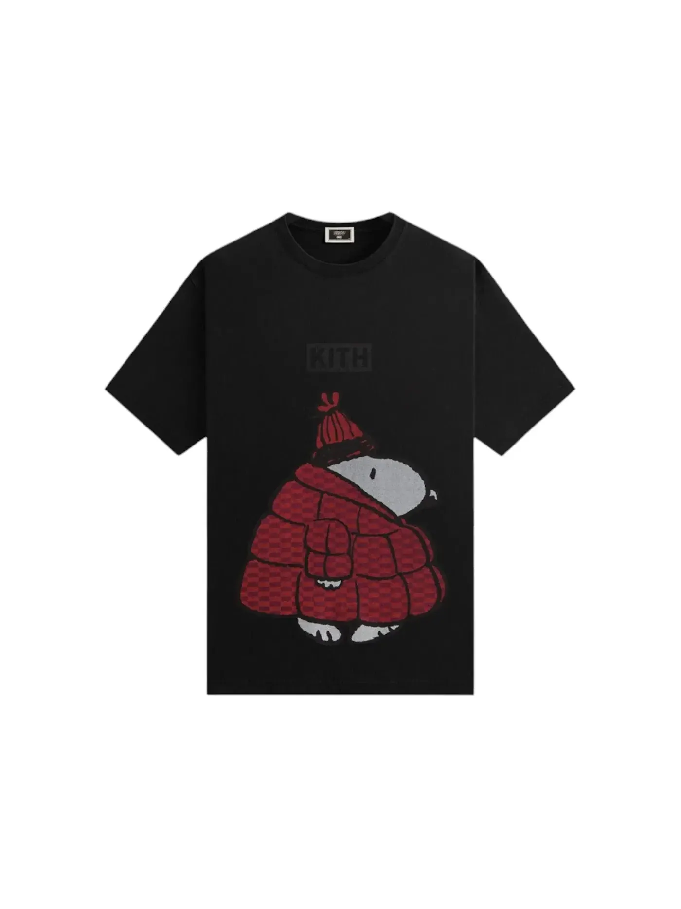 Мужская футболка с принтом Kith x Peanuts Puffer Vintage Tee Kith — изображение 1 из 2, черный
