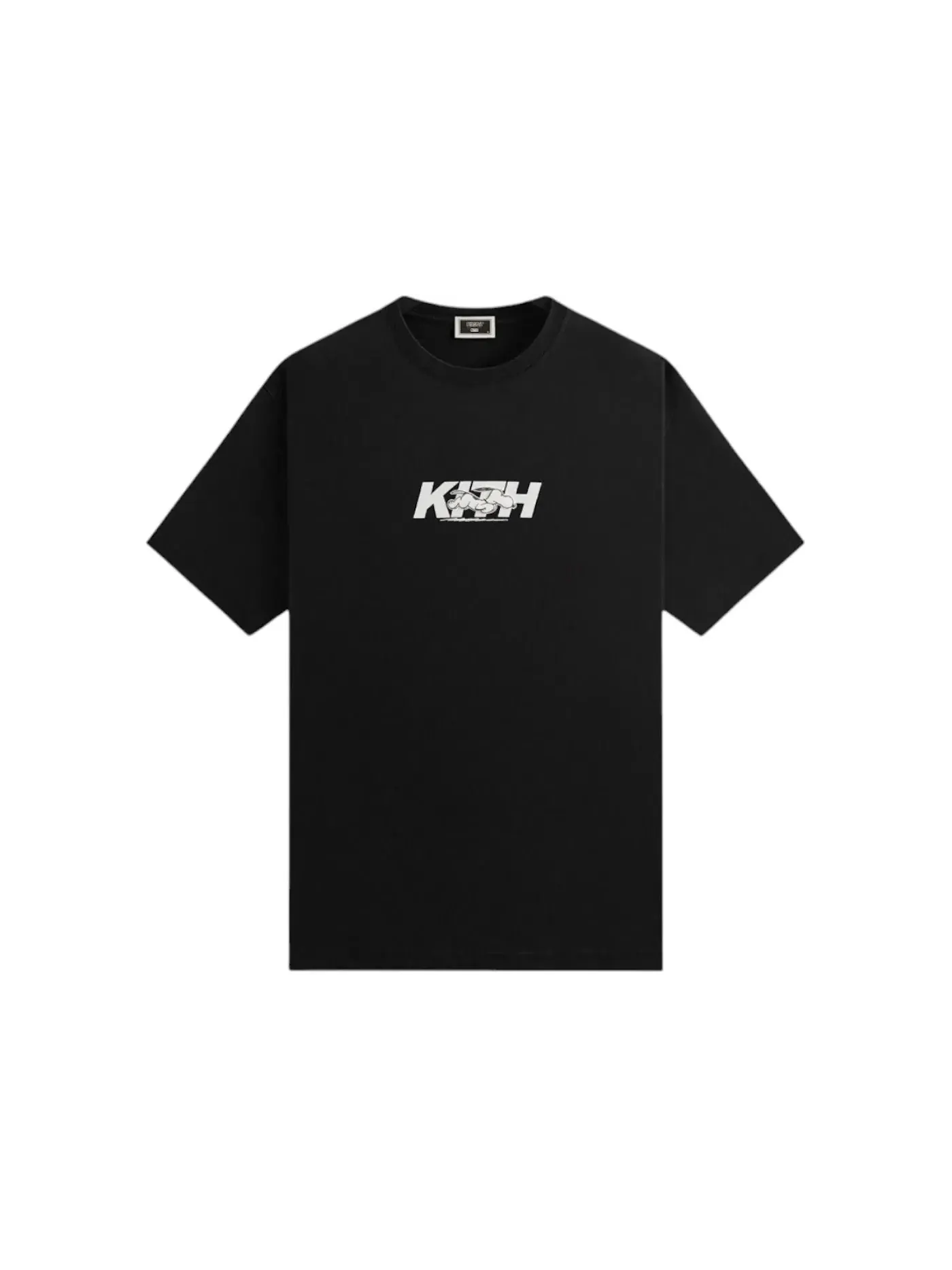 Мужская футболка с принтом Kith x Peanuts Snoopy Run Fast Logo Tee Kith — изображение 1 из 2, черный