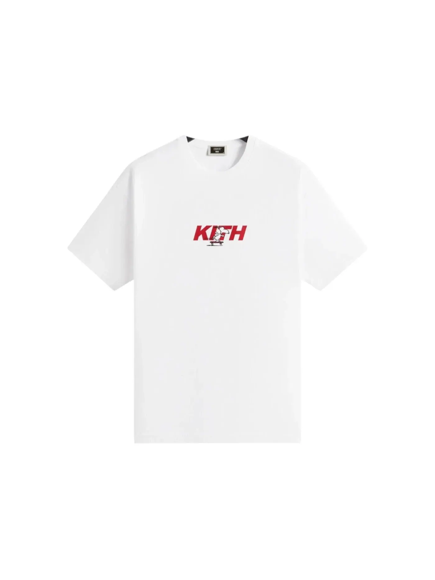 Мужская футболка с принтом Kith x Peanuts Snoopy Skateboard Fast Logo Tee Kith — изображение 1 из 2, белый