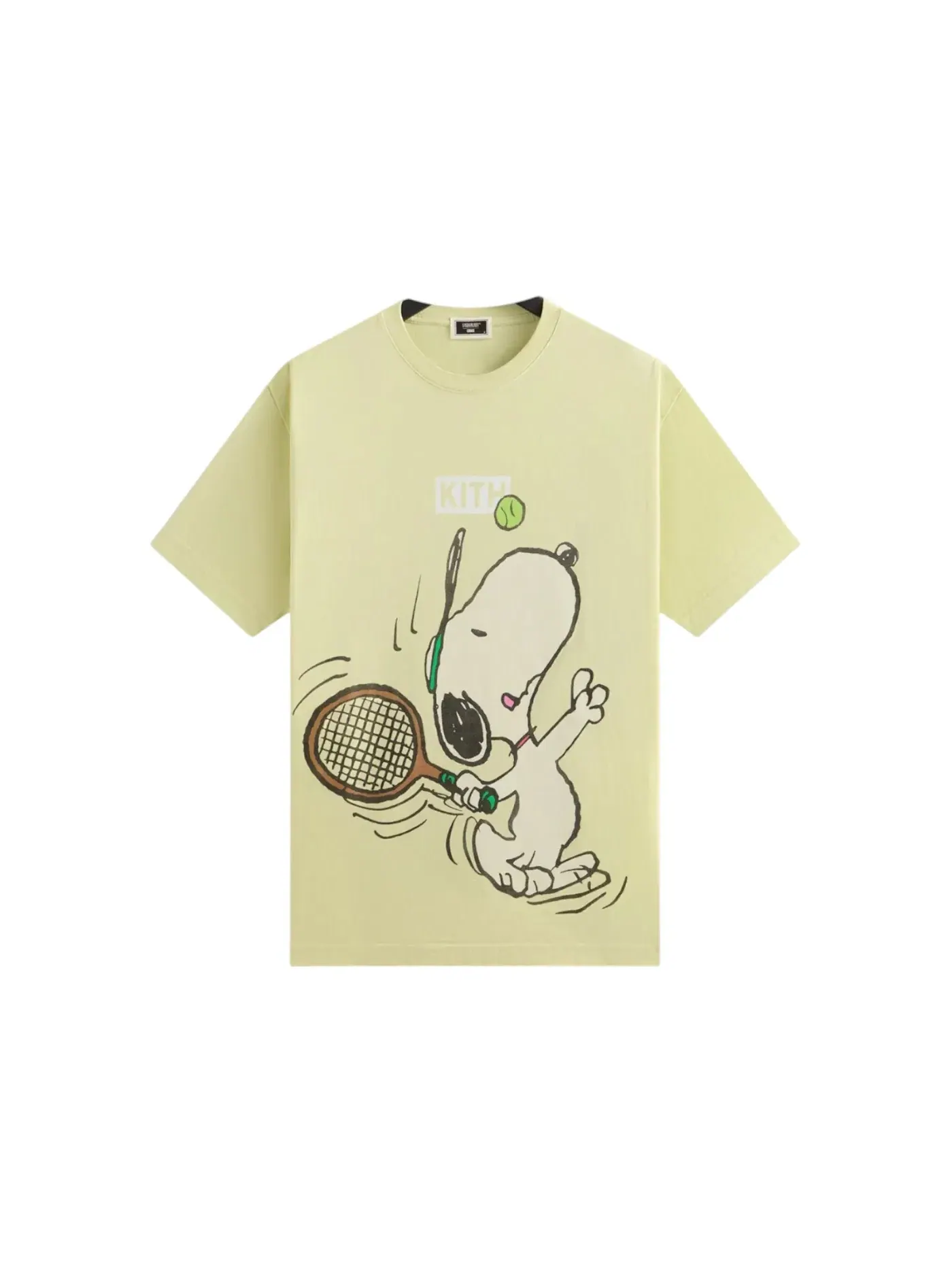 Мужская футболка с принтом Kith x Peanuts Tennis Vintage Tee Kith — изображение 1 из 2, огуречный