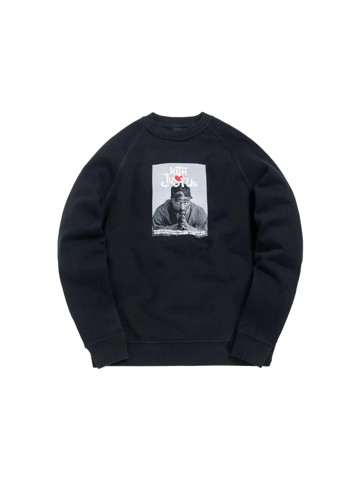 Мужской свитшот с принтом Kith x Poetic Justice Crewneck — изображение 1 из 1, черный