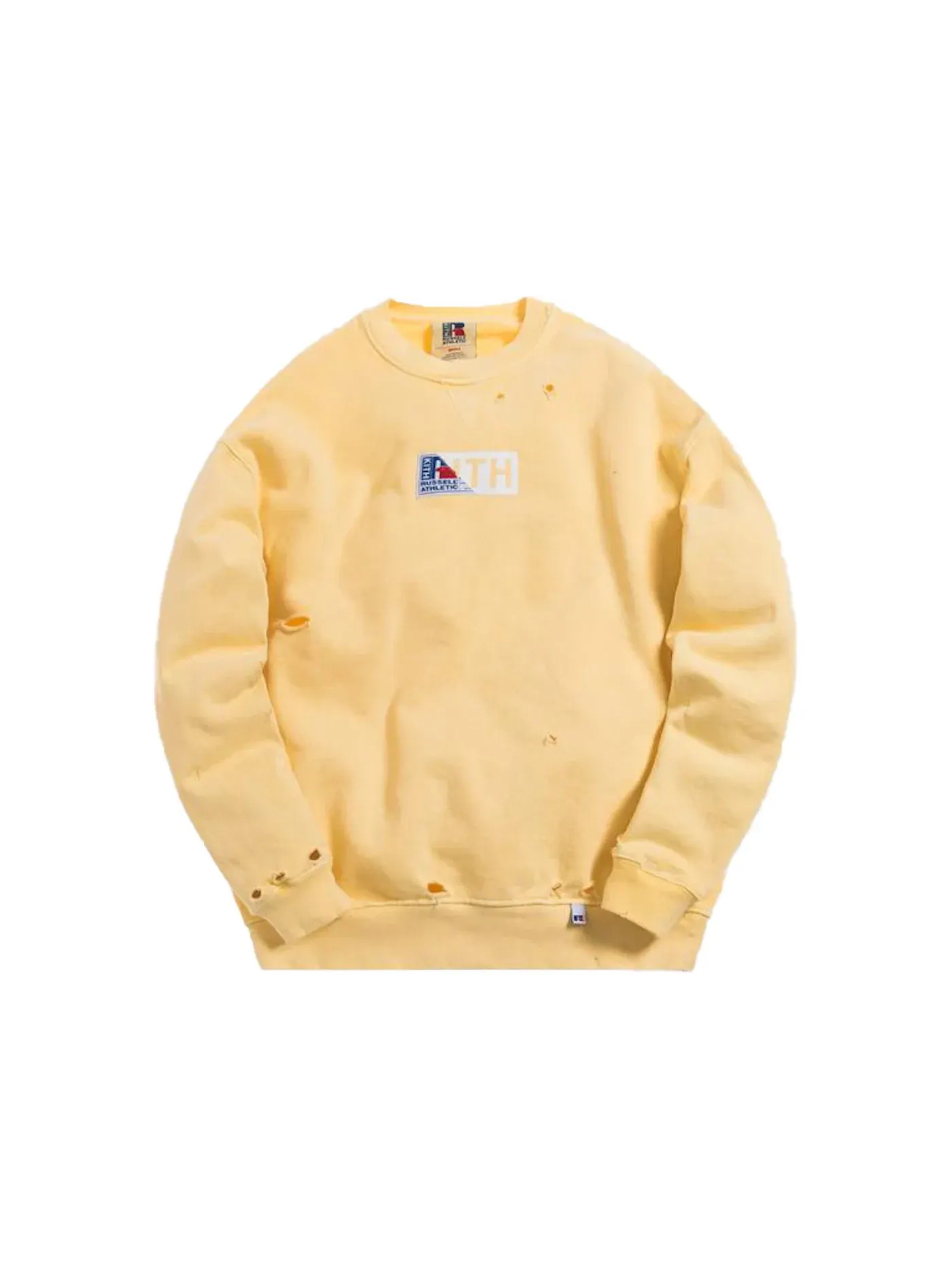 Мужской свитшот винтажный Kith x Russell Athletic Vintage Crewneck — изображение 1 из 1, золотистый