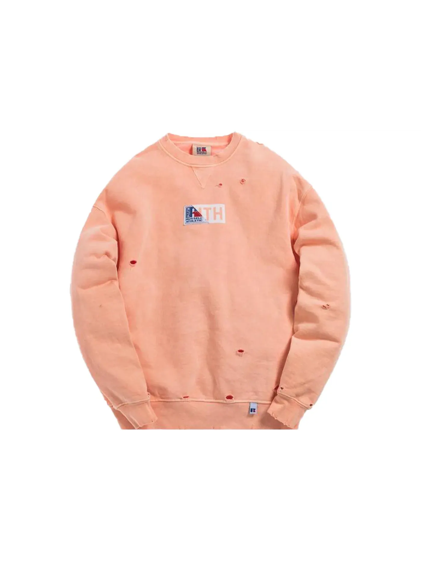Мужской свитшот винтажный Kith x Russell Athletic Crewneck — изображение 1 из 1, персиковый