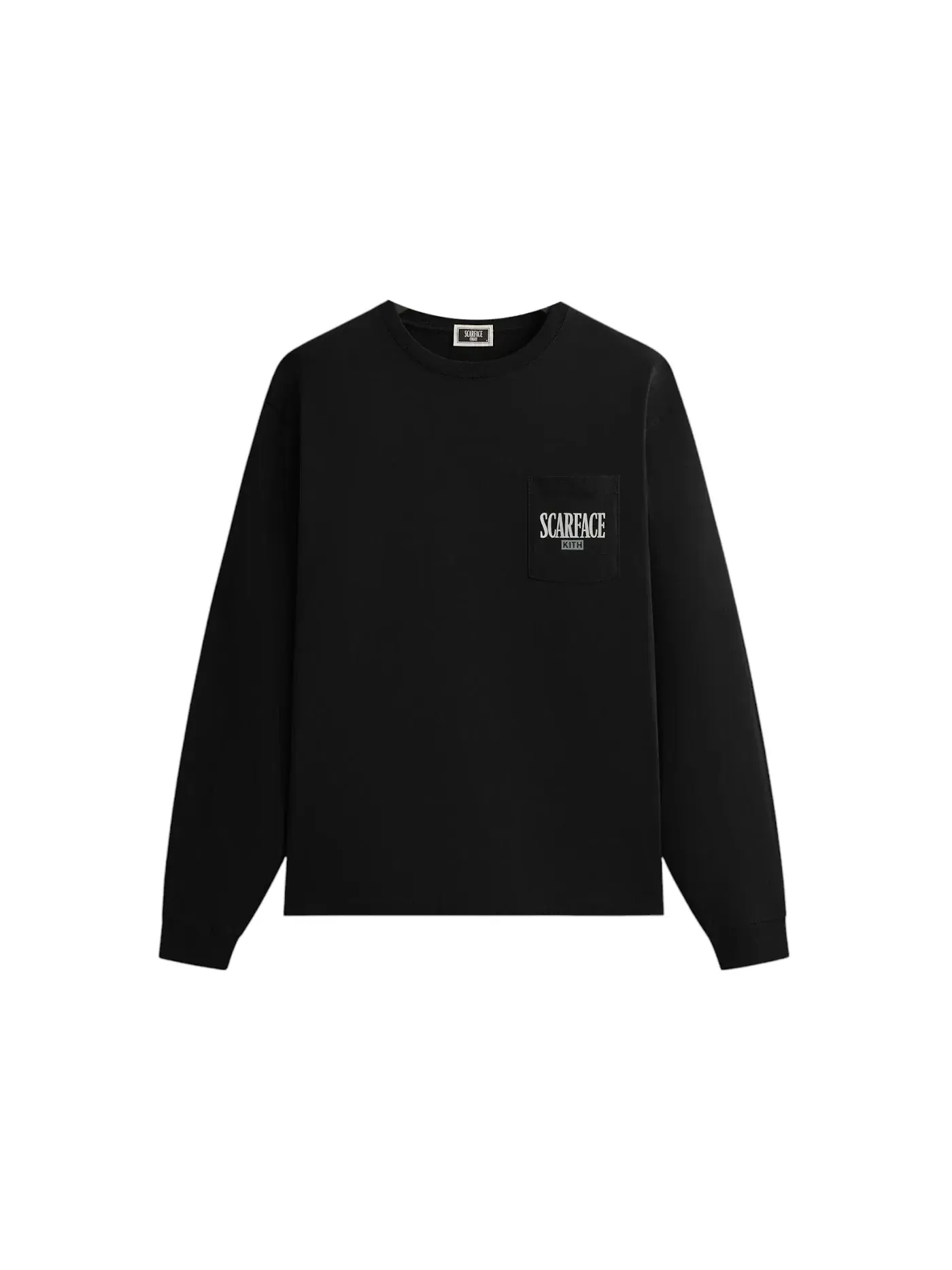 Мужская футболка с длинным рукавом Kith x Scarface Tony Vintage Long Sleeve Pocket Tee — изображение 1 из 2, черный
