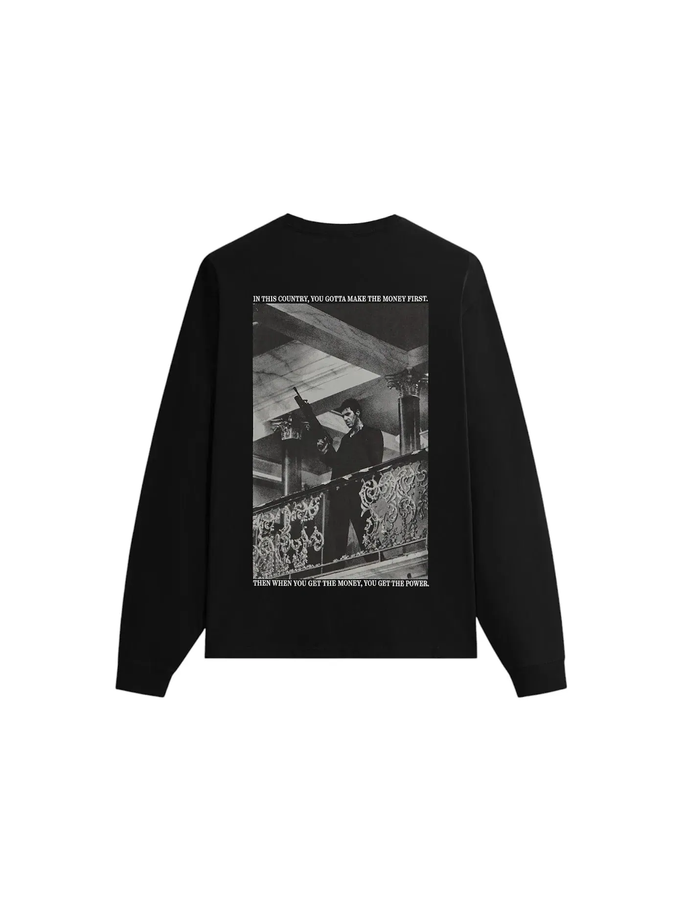 Мужская футболка с длинным рукавом Kith x Scarface Tony Vintage Long Sleeve Pocket Tee — изображение 2 из 2, черный