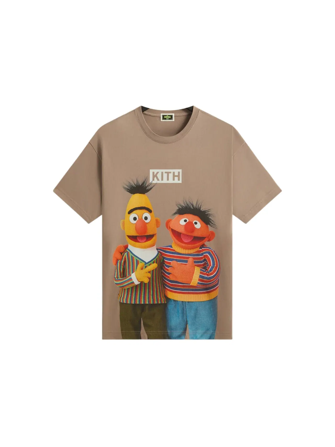 Мужская футболка с принтом Kith x Sesame Street Bert & Ernie Tee Quicksand, Quicksand — изображение 1 из 2