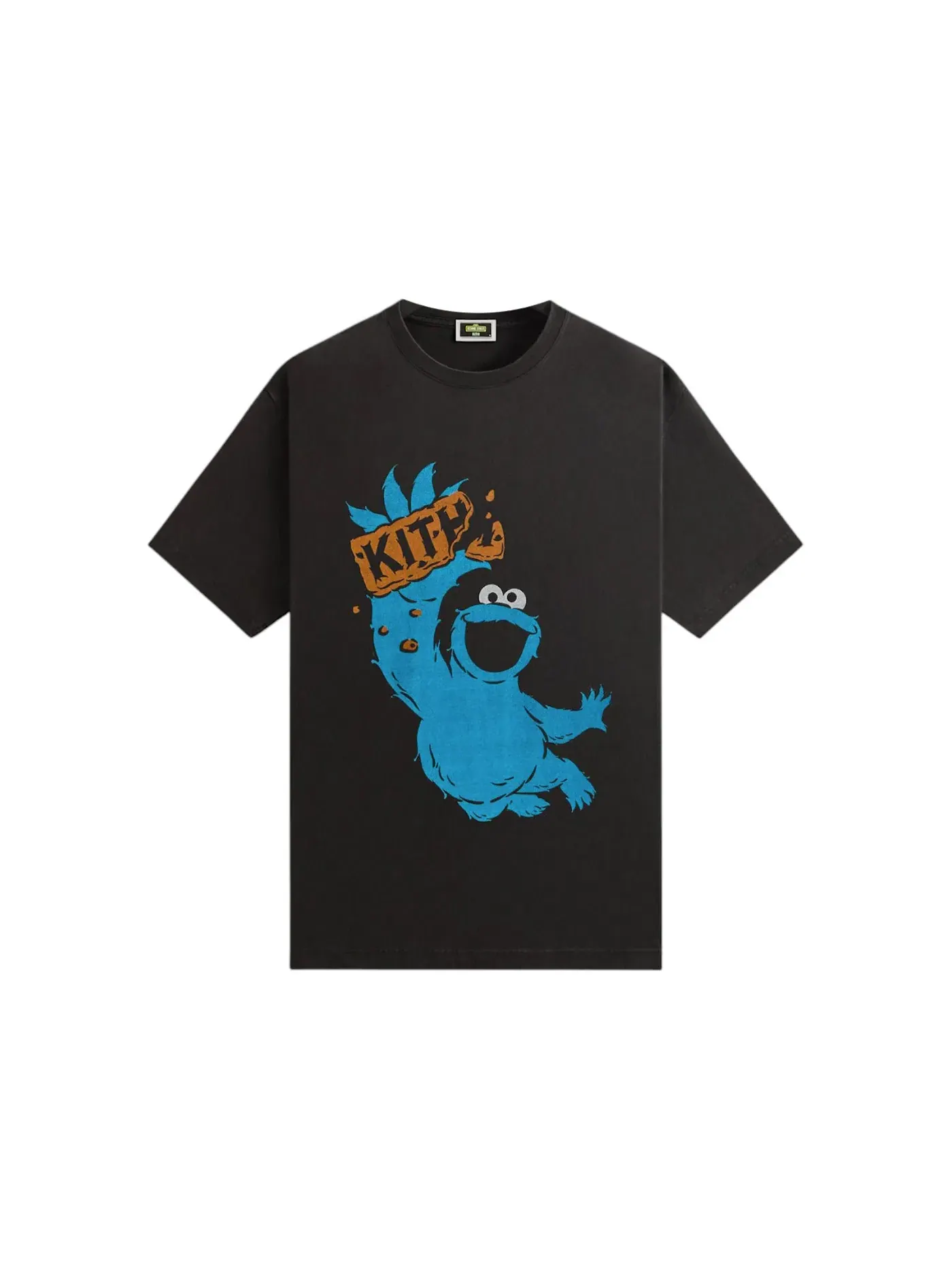 Мужская футболка с принтом Kith x Sesame Street Cookie Monster Vintage Tee — изображение 1 из 2, черный