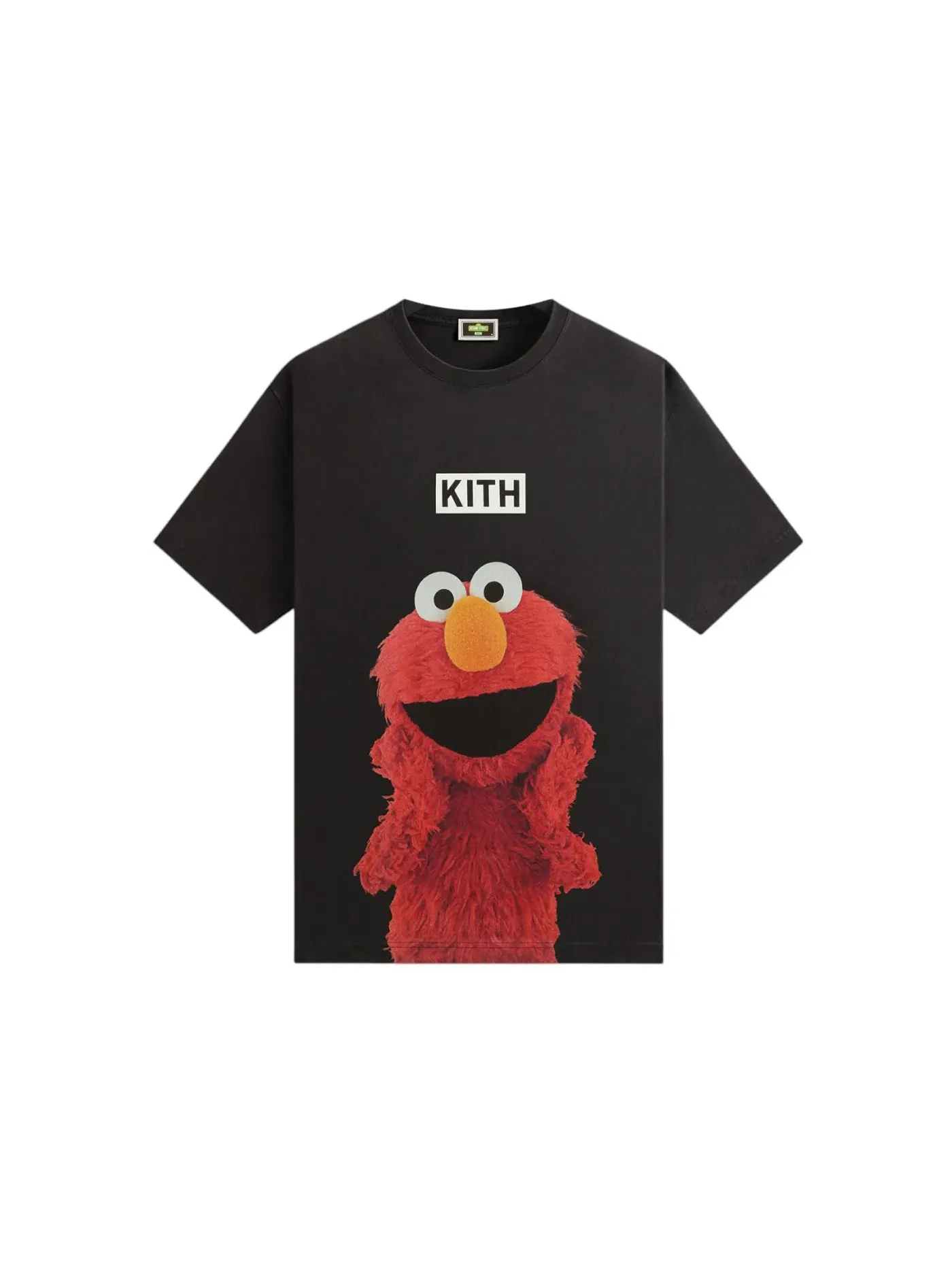 Мужская футболка с принтом Kith x Sesame Street Elmo Tee Kith — изображение 1 из 2, черный