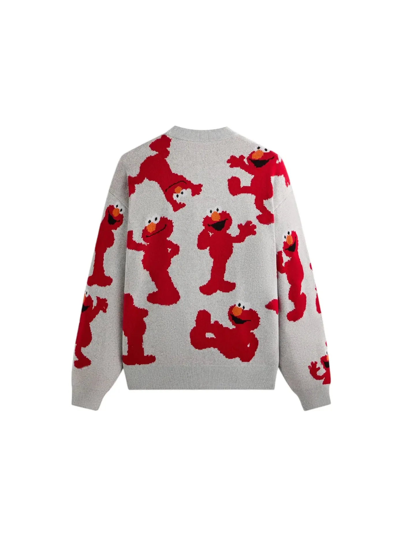 Мужской свитер с интарсией Elmo Intarsia Kith — изображение 2 из 2, светлый серый