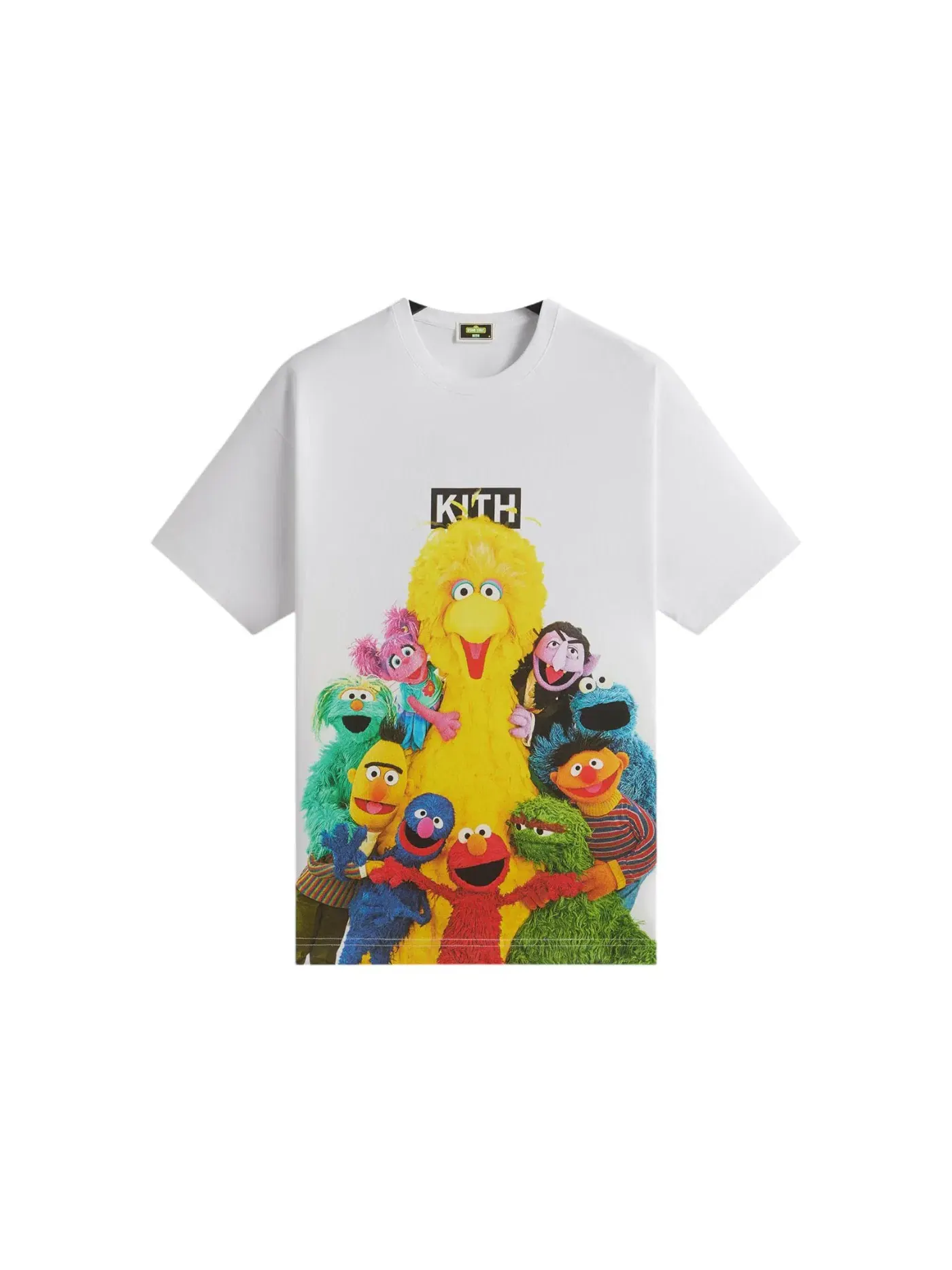 Мужская футболка с принтом Kith x Sesame Street Group Hug Tee — изображение 1 из 2, белый