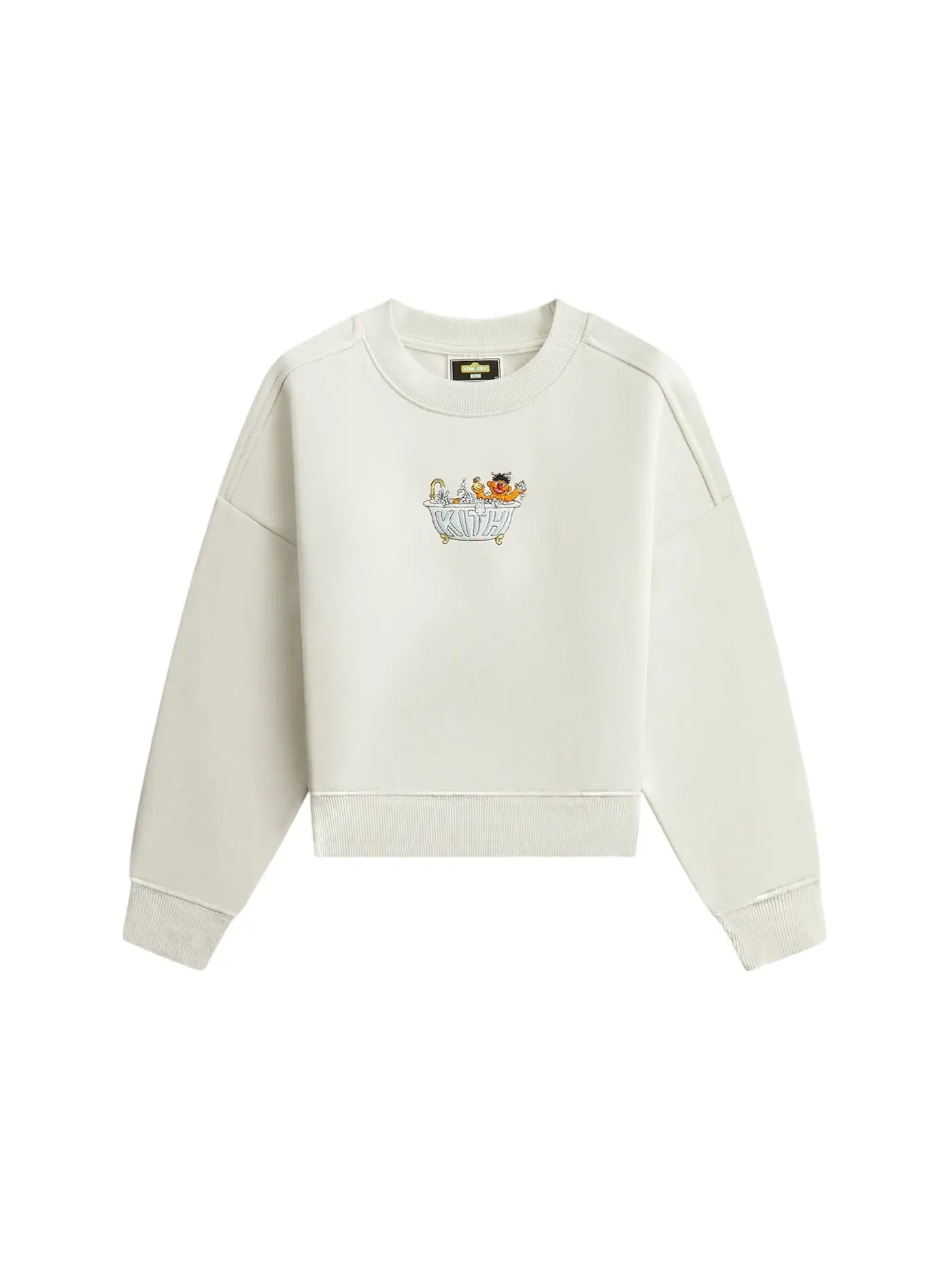 Детский свитшот с принтом Kith x Sesame Street Kids Ernie Nelson Crewneck — изображение 1 из 2, мел