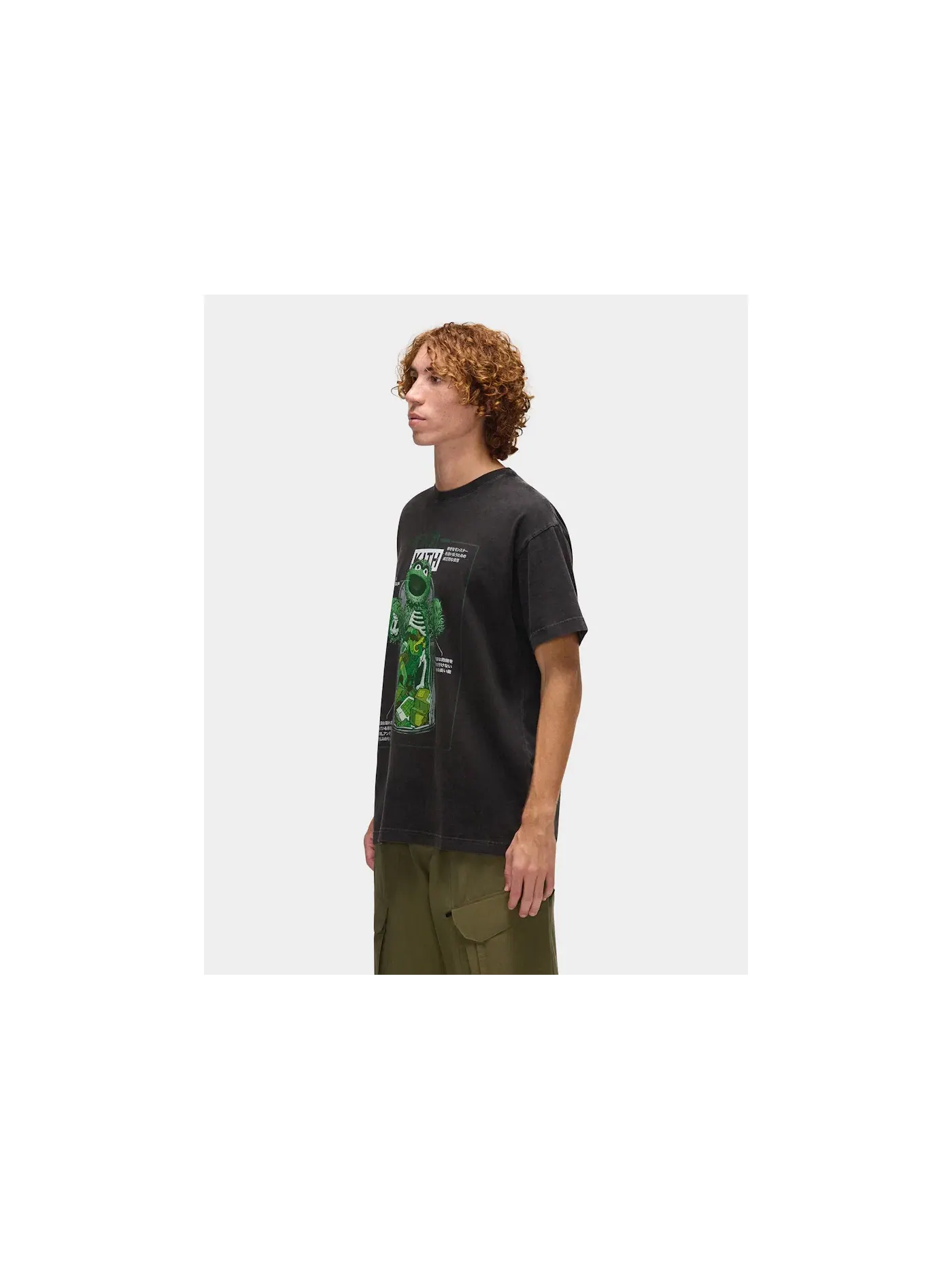Мужская футболка с принтом Oscar The Grouch Vintage Tee Kith — изображение 3 из 5, черный
