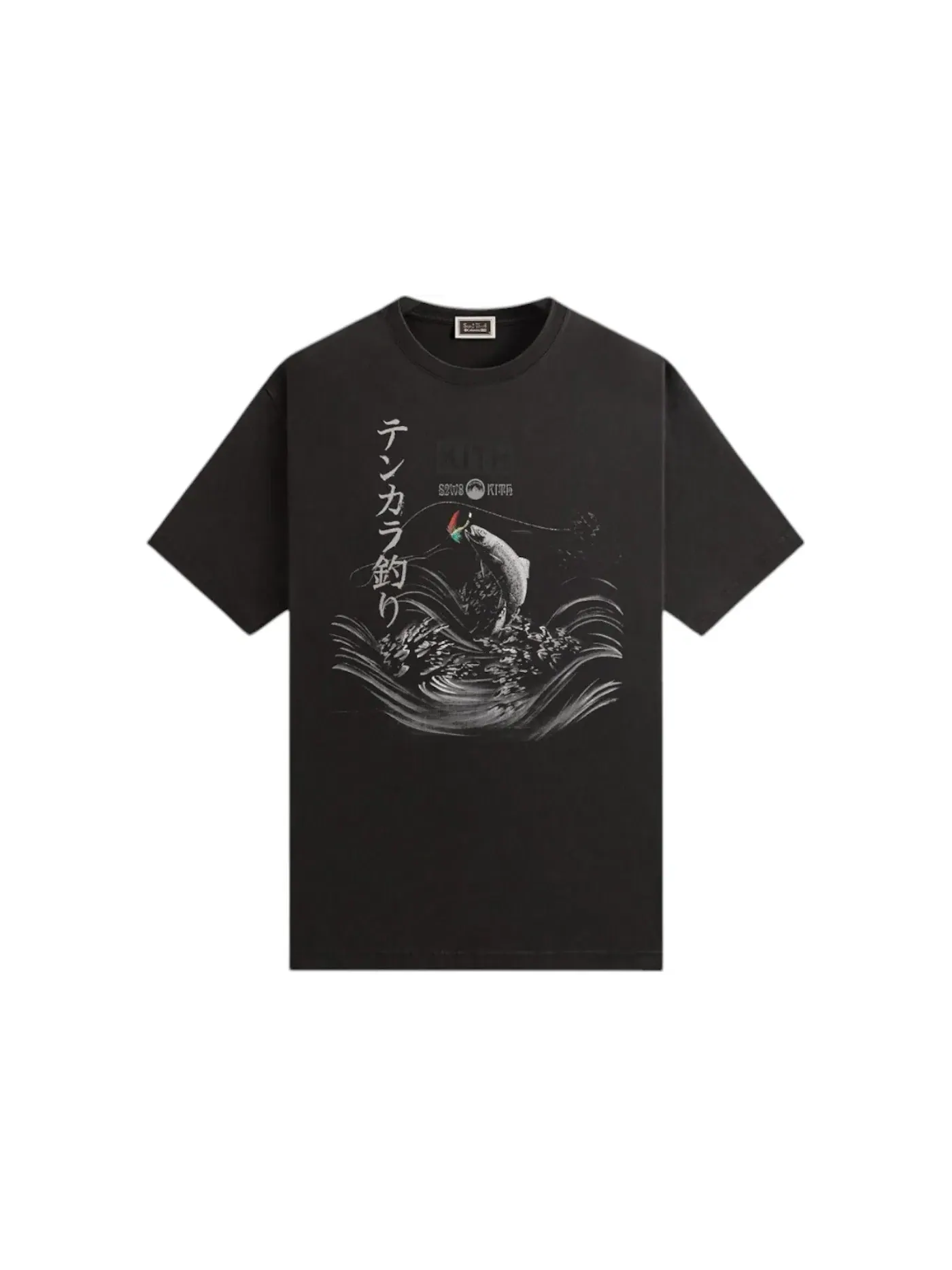 Мужская футболка с принтом Kith x South2 West8 Columbia Tenkara Vintage Tee — изображение 1 из 2, черный