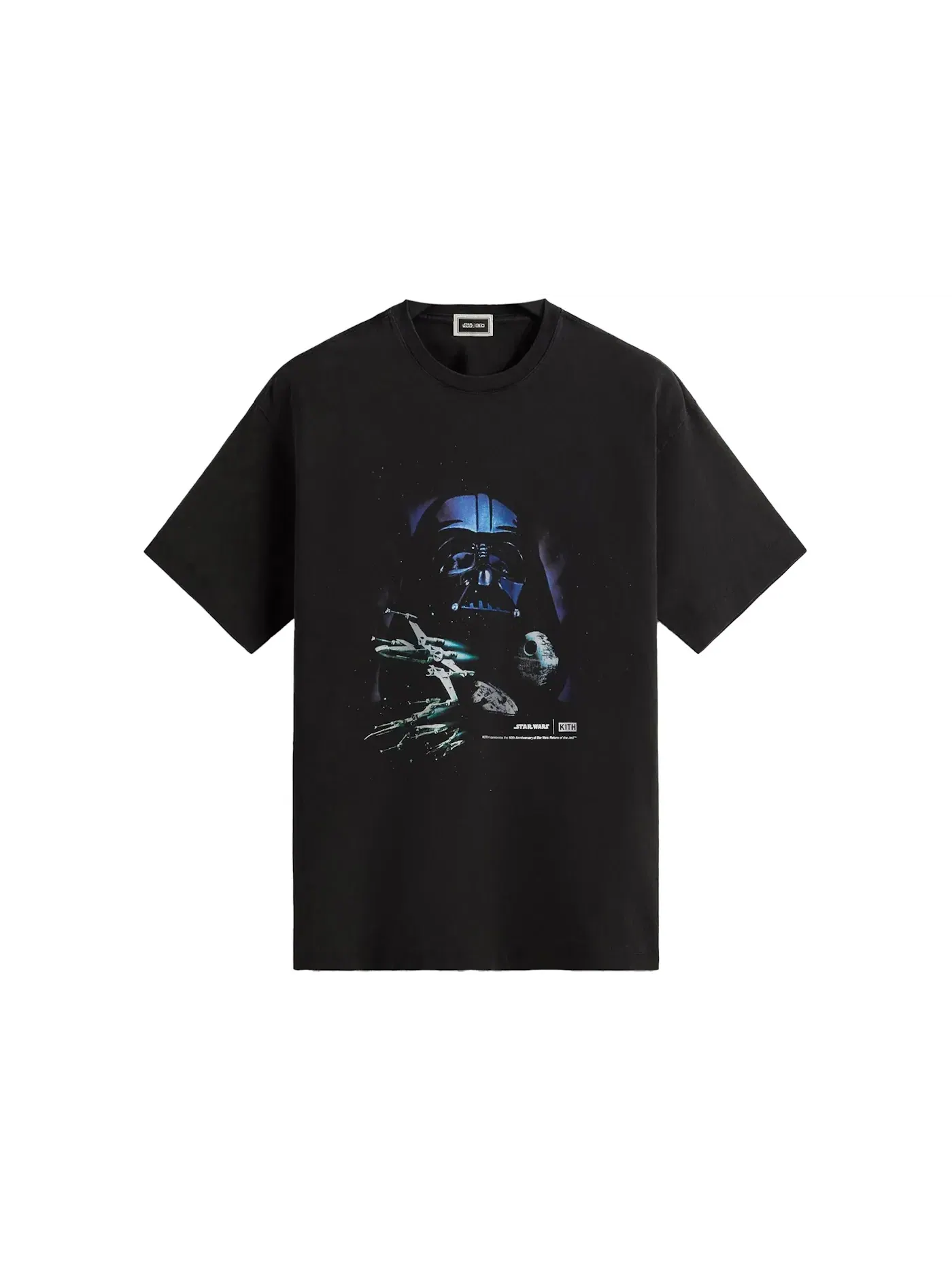 Мужская футболка с принтом Kith x STAR WARS Darth Vader Space Poster Vintage Tee — изображение 1 из 1, черный