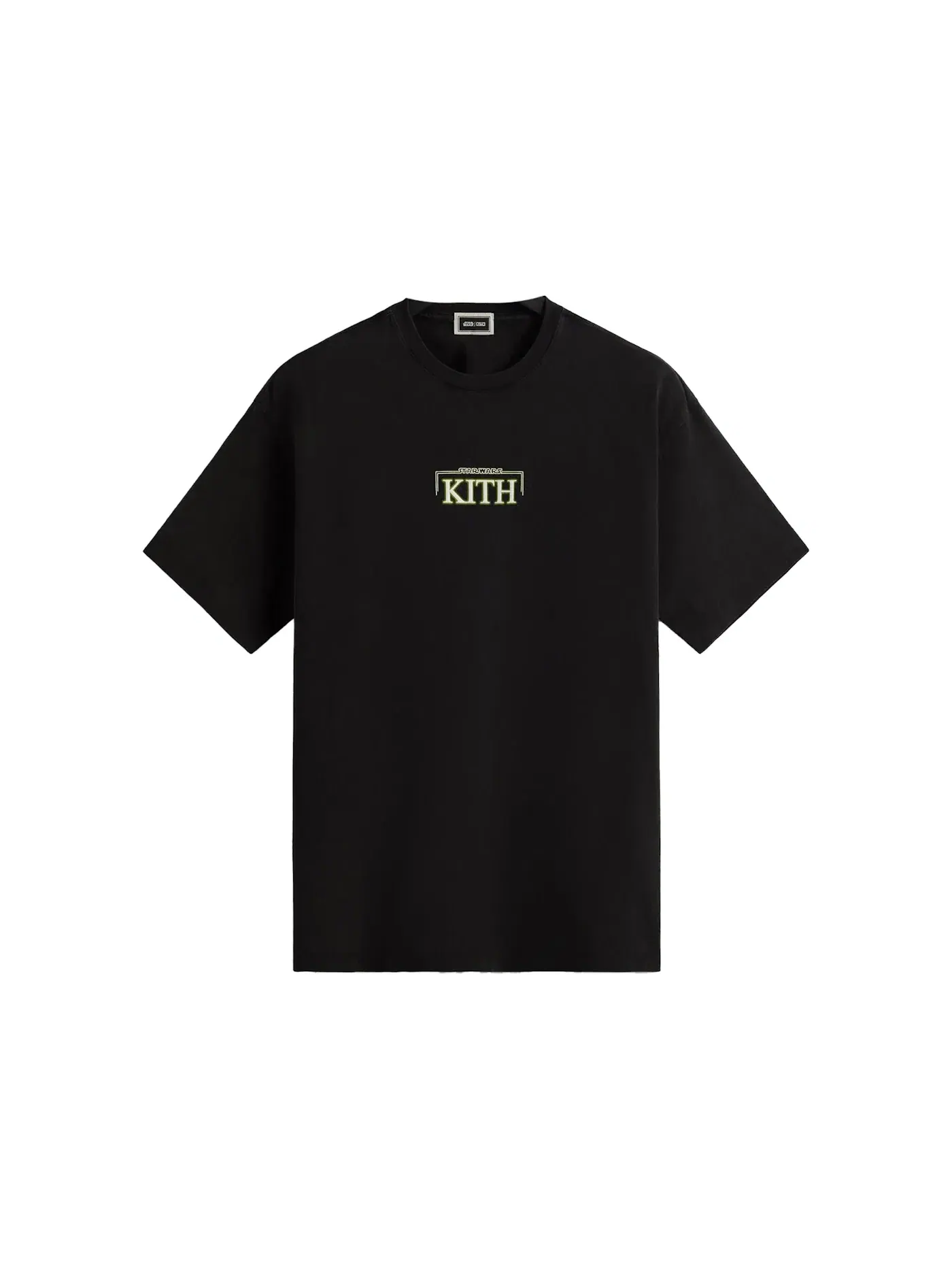 Мужская футболка с принтом Kith x STAR WARS Green Glow Vintage Tee Kith — изображение 1 из 2, черный