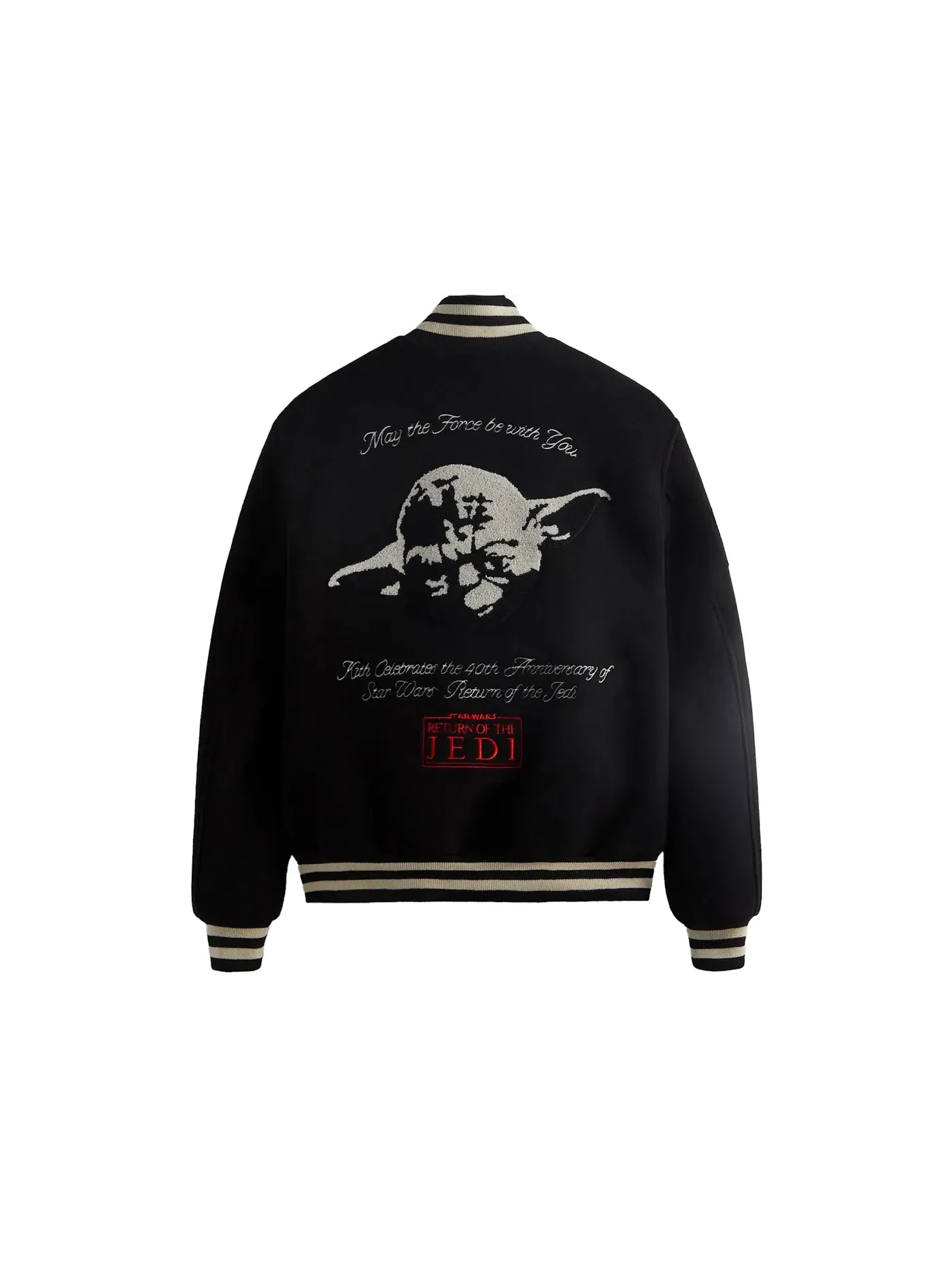 Мужская куртка-бомбер с принтом Kith x STAR WARS Jedi Varsity Jacket Kith — изображение 2 из 2, черный