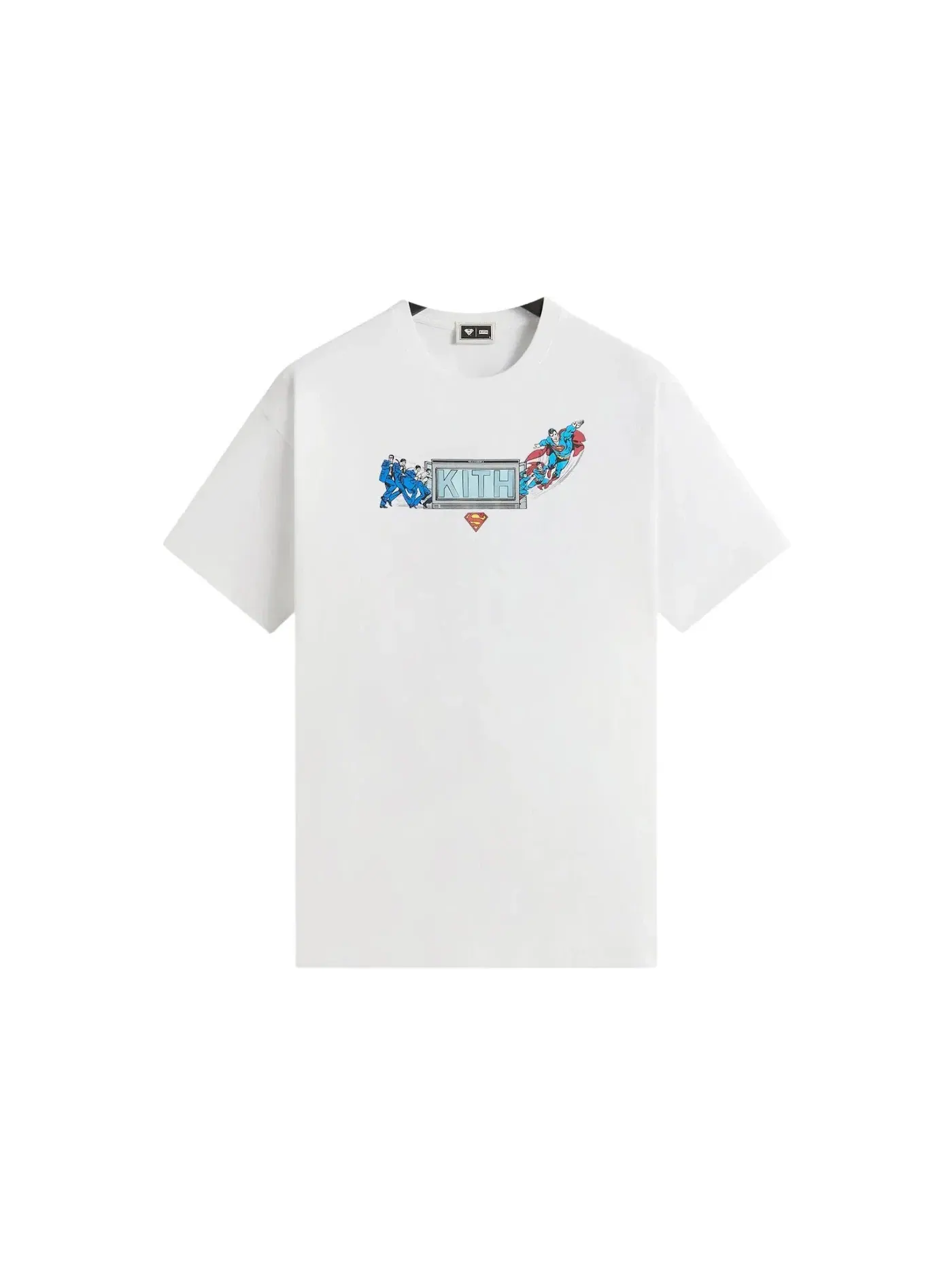 Мужская футболка с принтом Kith x Superman Booth Vintage Tee White — изображение 1 из 2