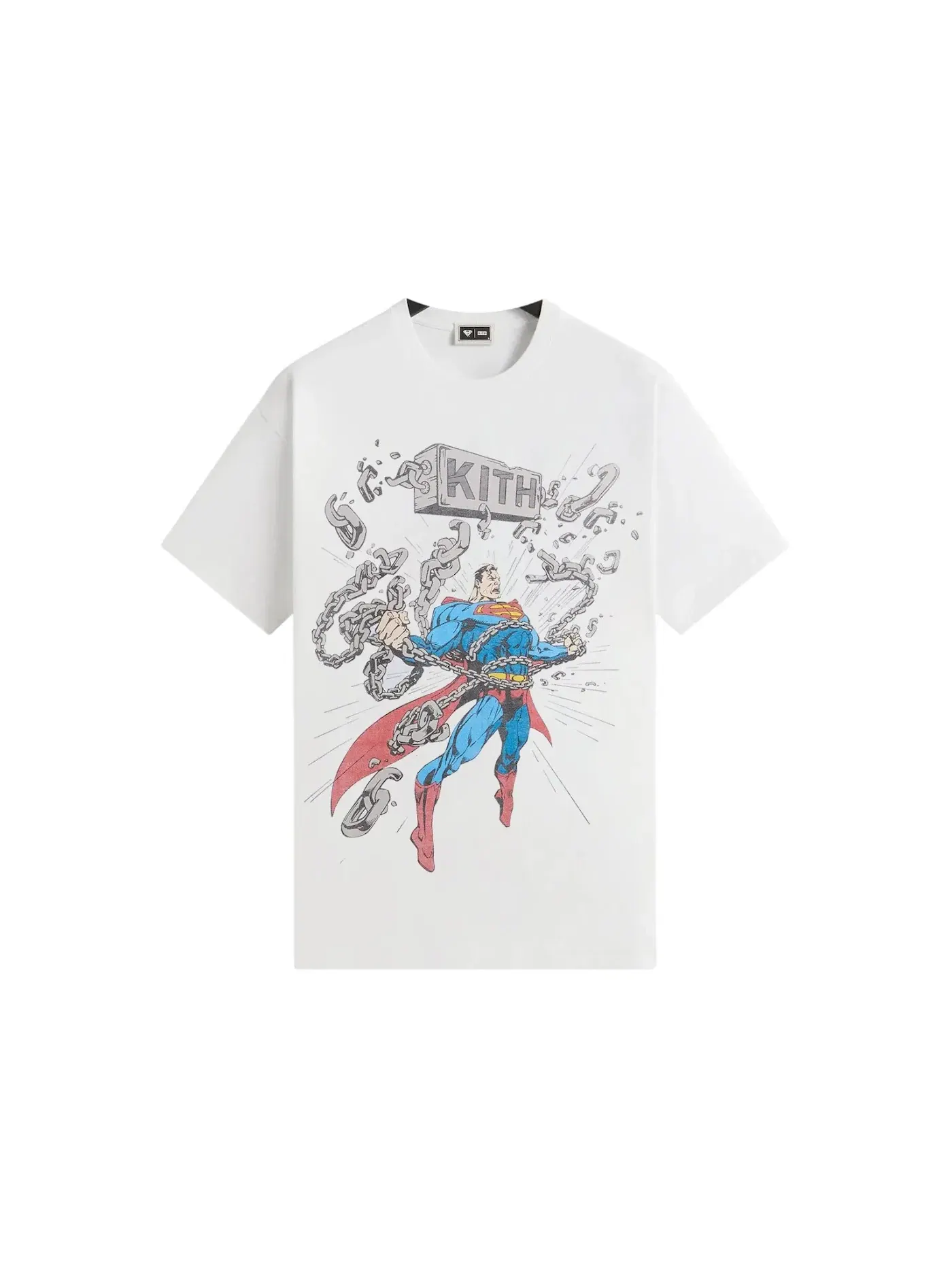 Мужская футболка с принтом Kith x Superman Chains Vintage Tee Kith — изображение 1 из 2, белый