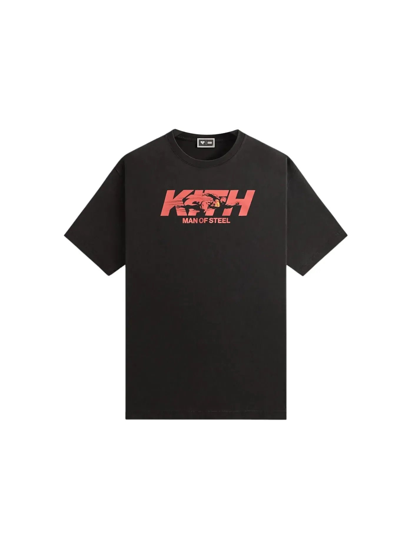 Мужская футболка с принтом Kith x Superman Man Of Steel Vintage Tee — изображение 1 из 2, черный