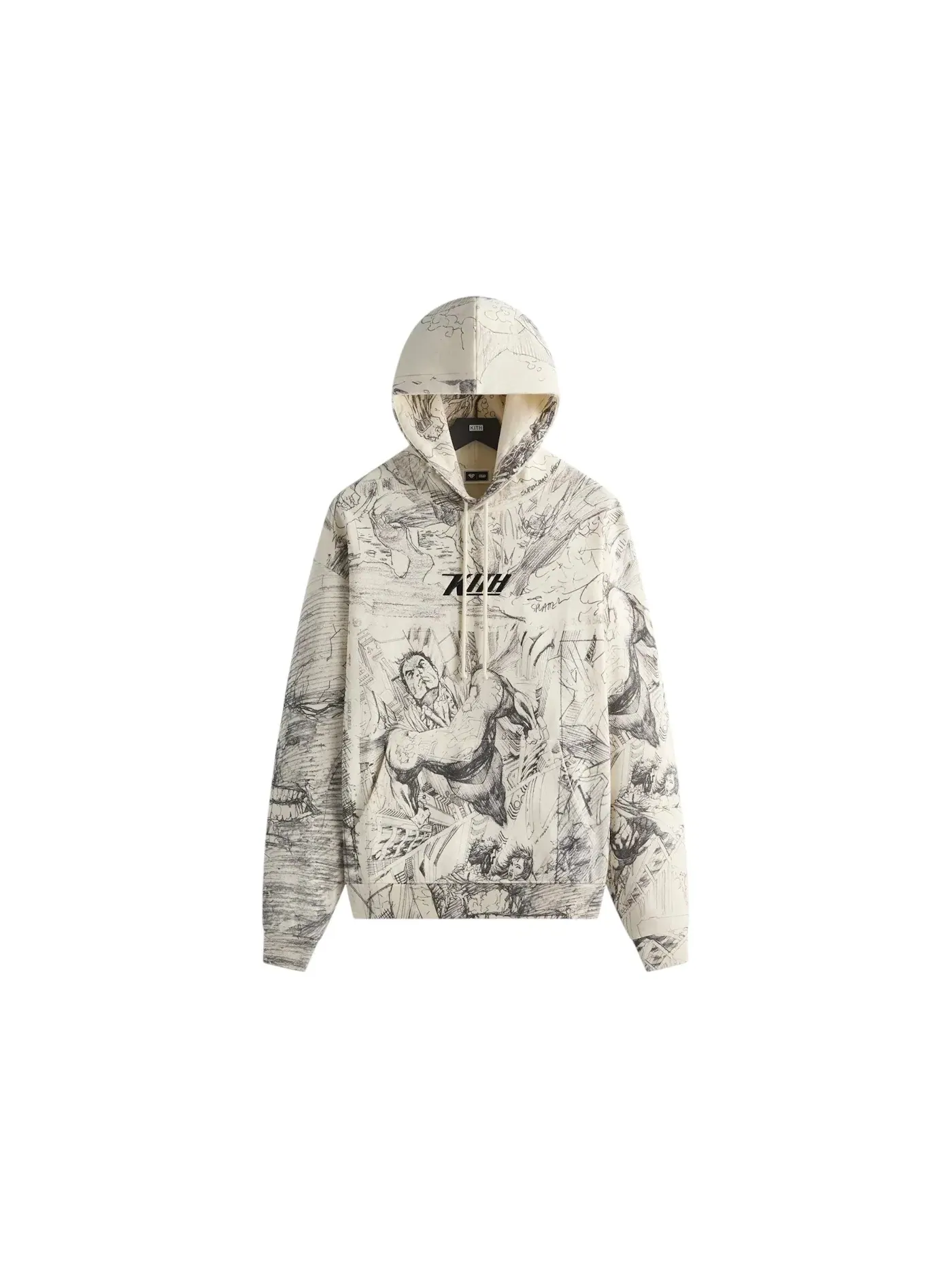 Мужской худи с принтом Kith x Superman Sketch Nelson Hoodie Sandrift — изображение 1 из 2