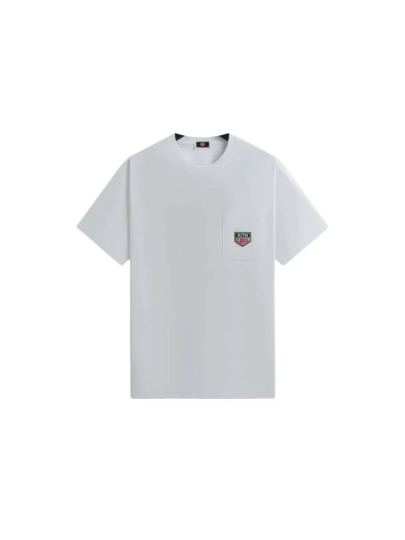 Мужская футболка с принтом Kith x TAG Heuer Formula 1 Badge Pocket Tee — изображение 1 из 2, белый