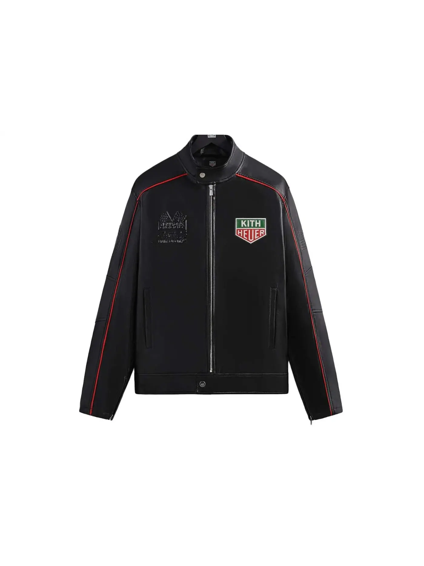 Мужская кожаная гоночная куртка Kith x TAG Heuer Formula 1 — изображение 1 из 2, черный