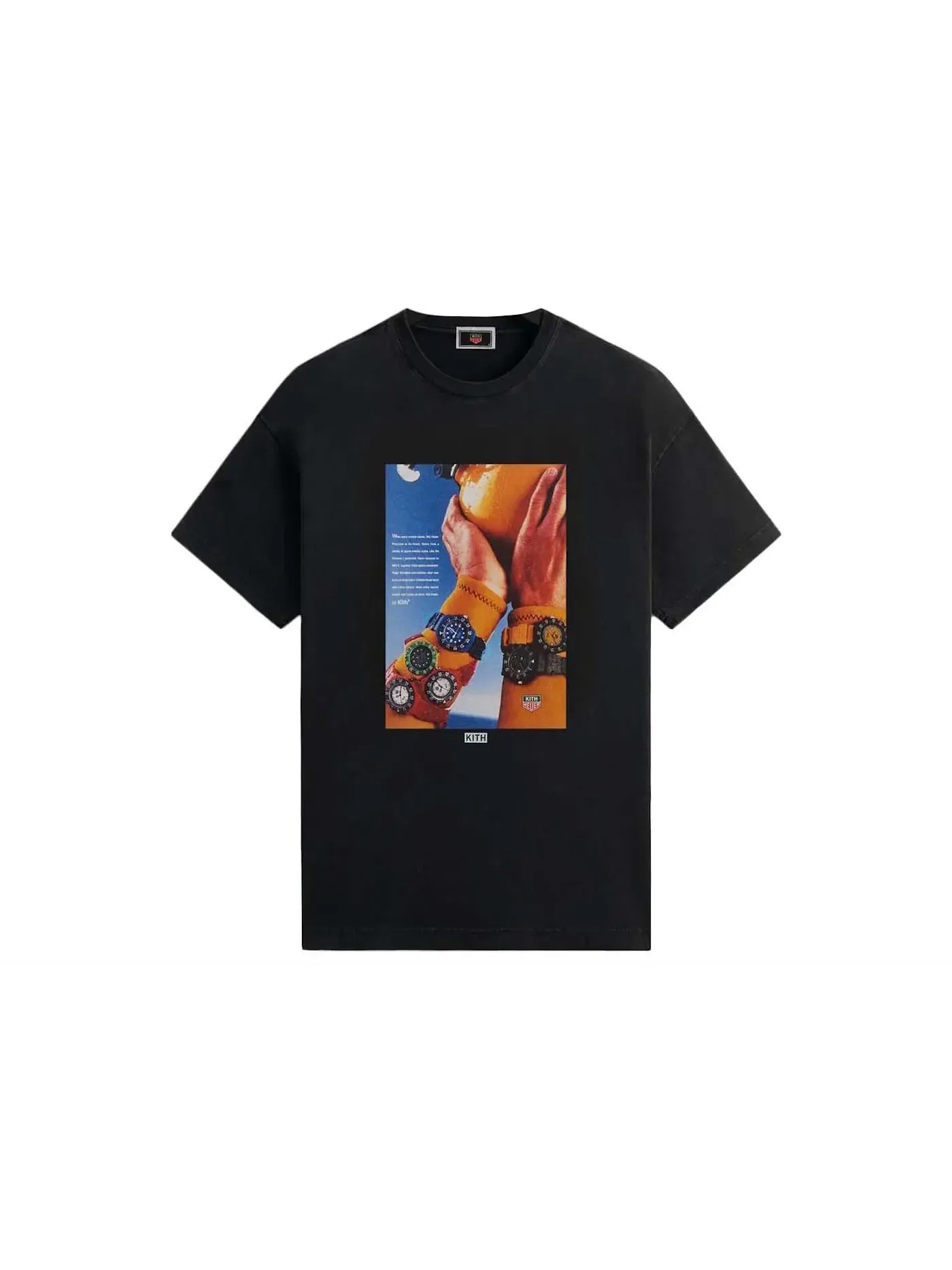 Мужская футболка с принтом Kith x TAG Heuer Formula 1 Scuba Vintage Tee — изображение 1 из 1, черный