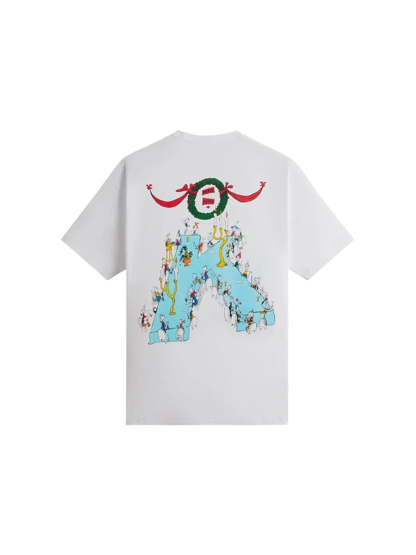 Мужская футболка с принтом Kith x The Grinch Feast Vintage Tee — изображение 2 из 2, белый