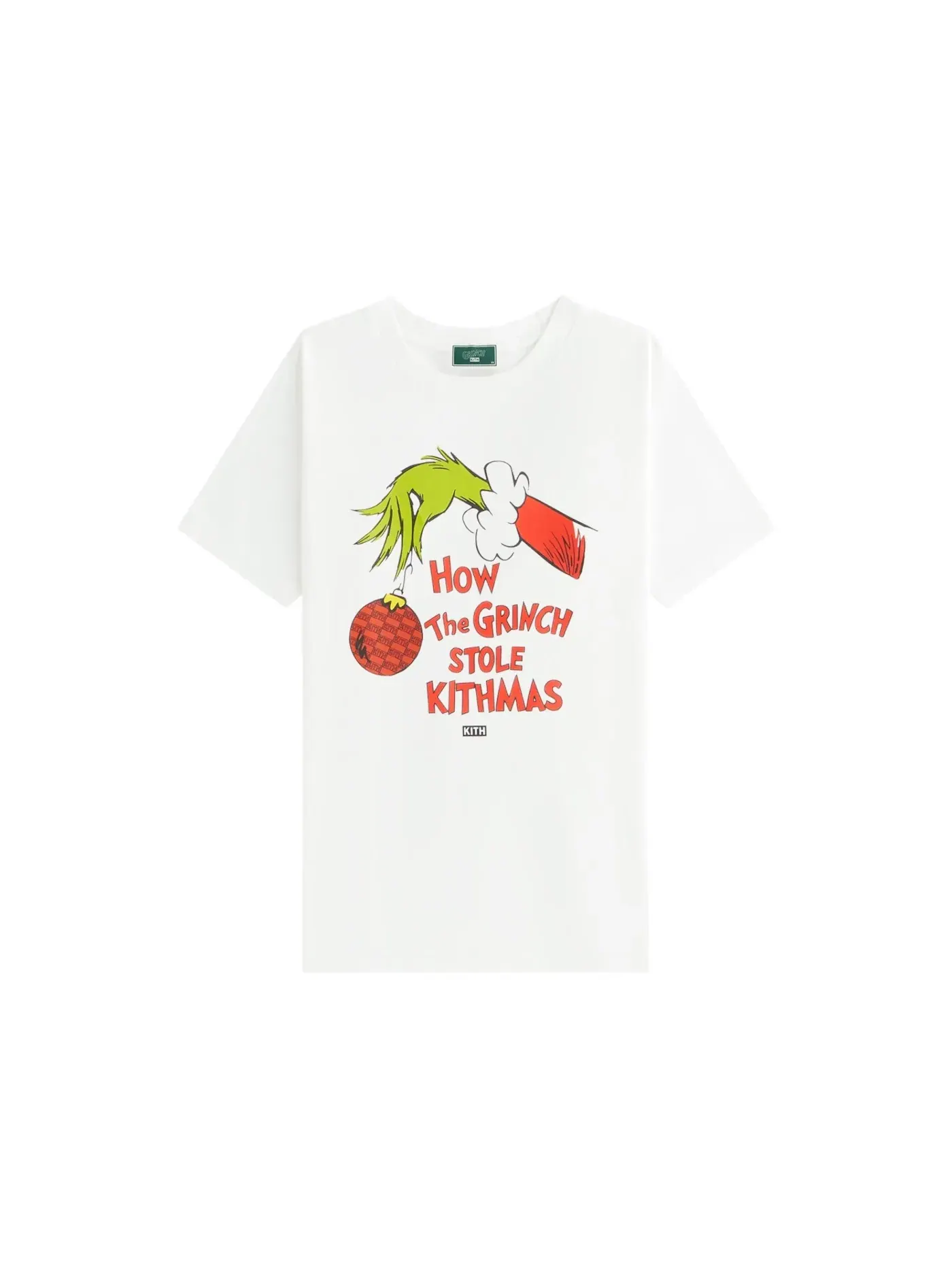 Детская футболка с принтом Kith x The Grinch Kids Book Title Tee — изображение 1 из 2, белый