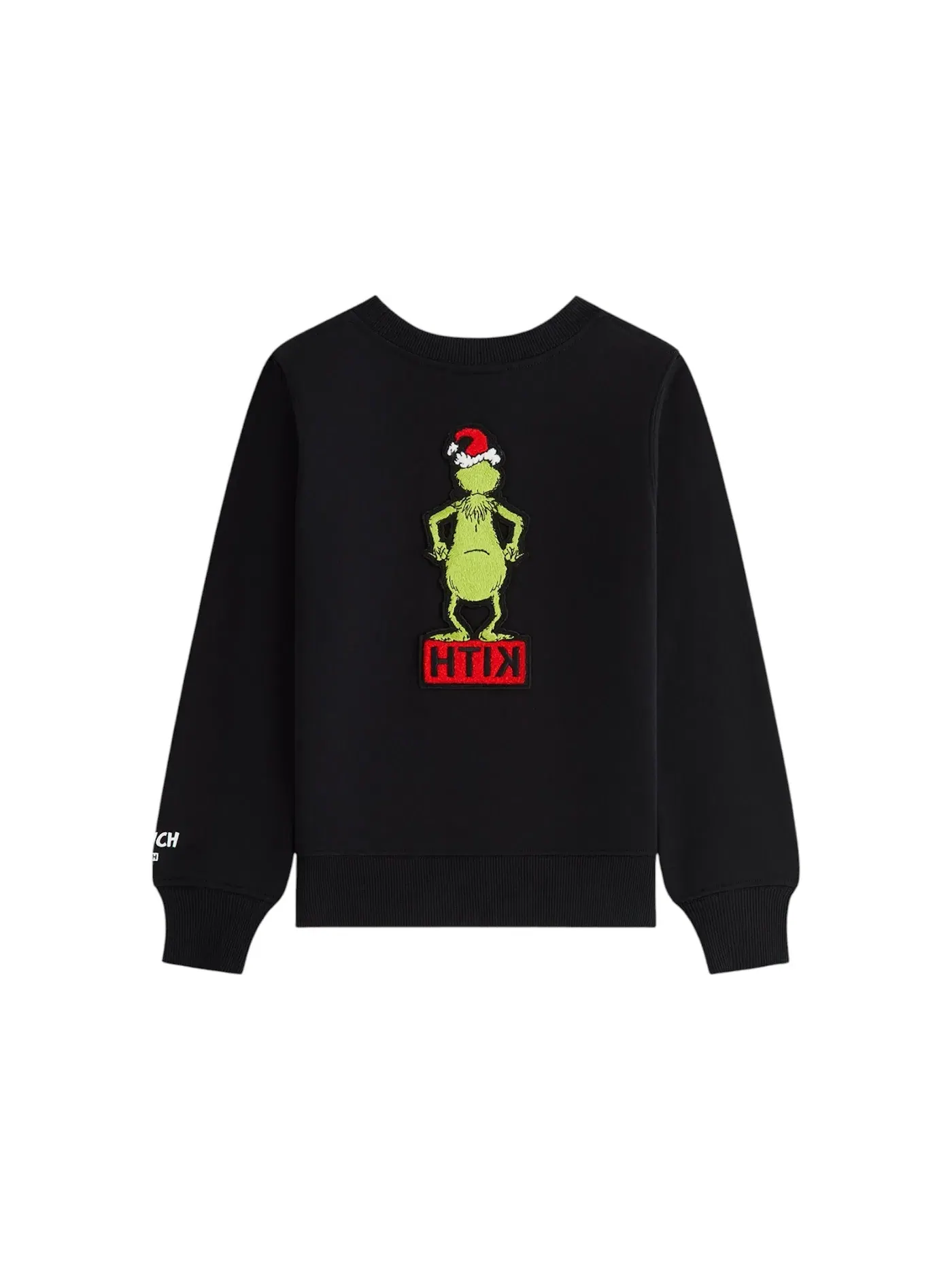 Детский свитшот с принтом Kith x The Grinch Kids Classic Standing Logo Crewneck — изображение 2 из 2, черный