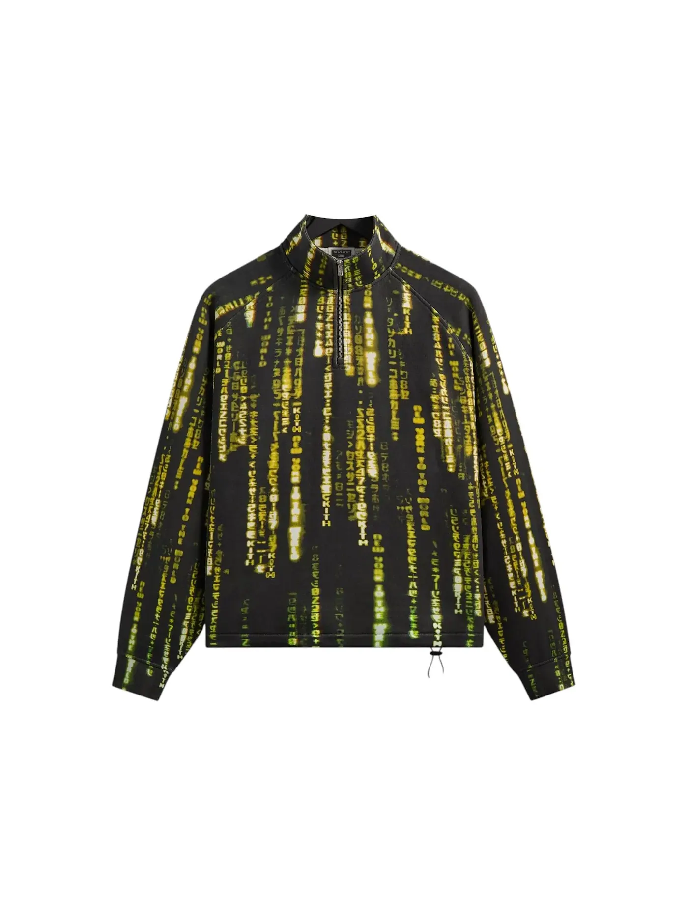 Мужская футболка с длинным рукавом Kith x The Matrix Code Vintage Nelson Quarter Zip — изображение 1 из 2, черный