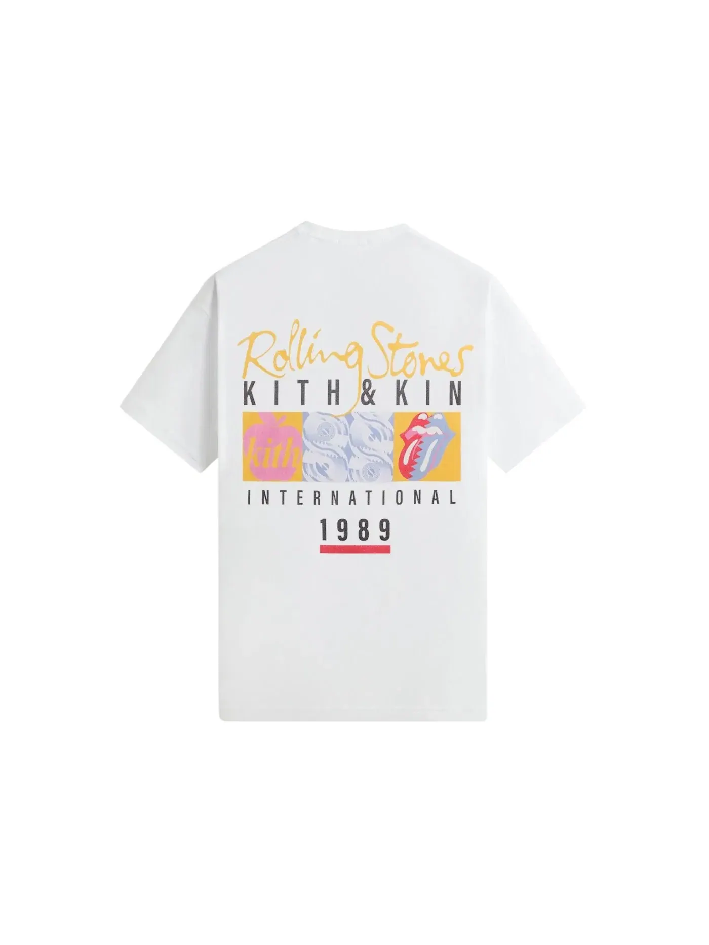 Мужская футболка с принтом Kith x The Rolling Stones 1989 Tour Vintage Tee Kith — изображение 2 из 2, белый