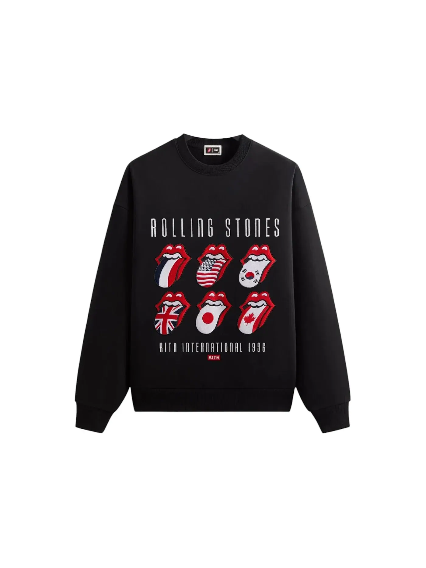 Мужской свитшот с принтом Kith x The Rolling Stones International 1996 Nelson Crewneck — изображение 1 из 2, черный