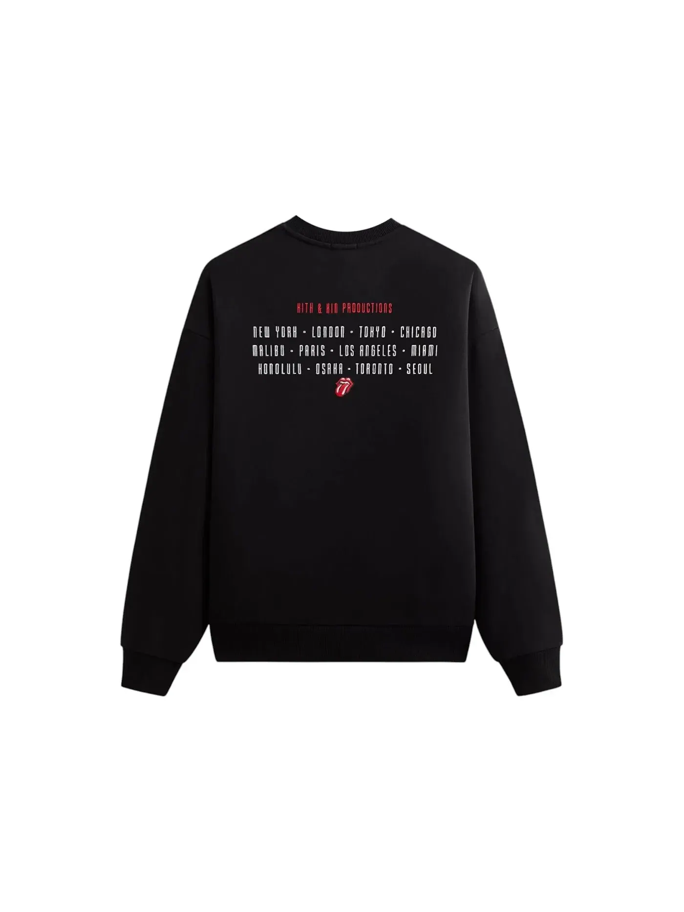 Мужской свитшот с принтом Kith x The Rolling Stones International 1996 Nelson Crewneck — изображение 2 из 2, черный