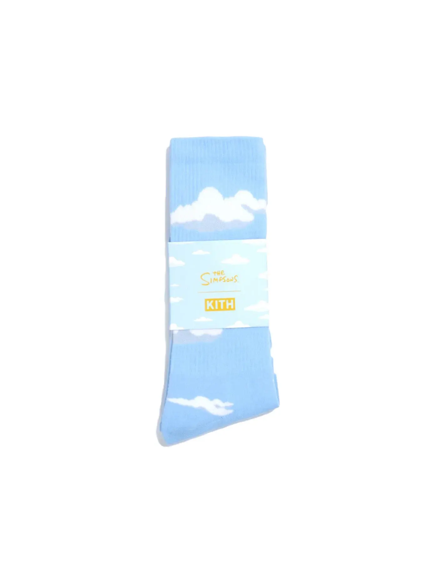 Мужские носки с принтом Kith x The Simpsons Clouds — изображение 2 из 2, светлый синий