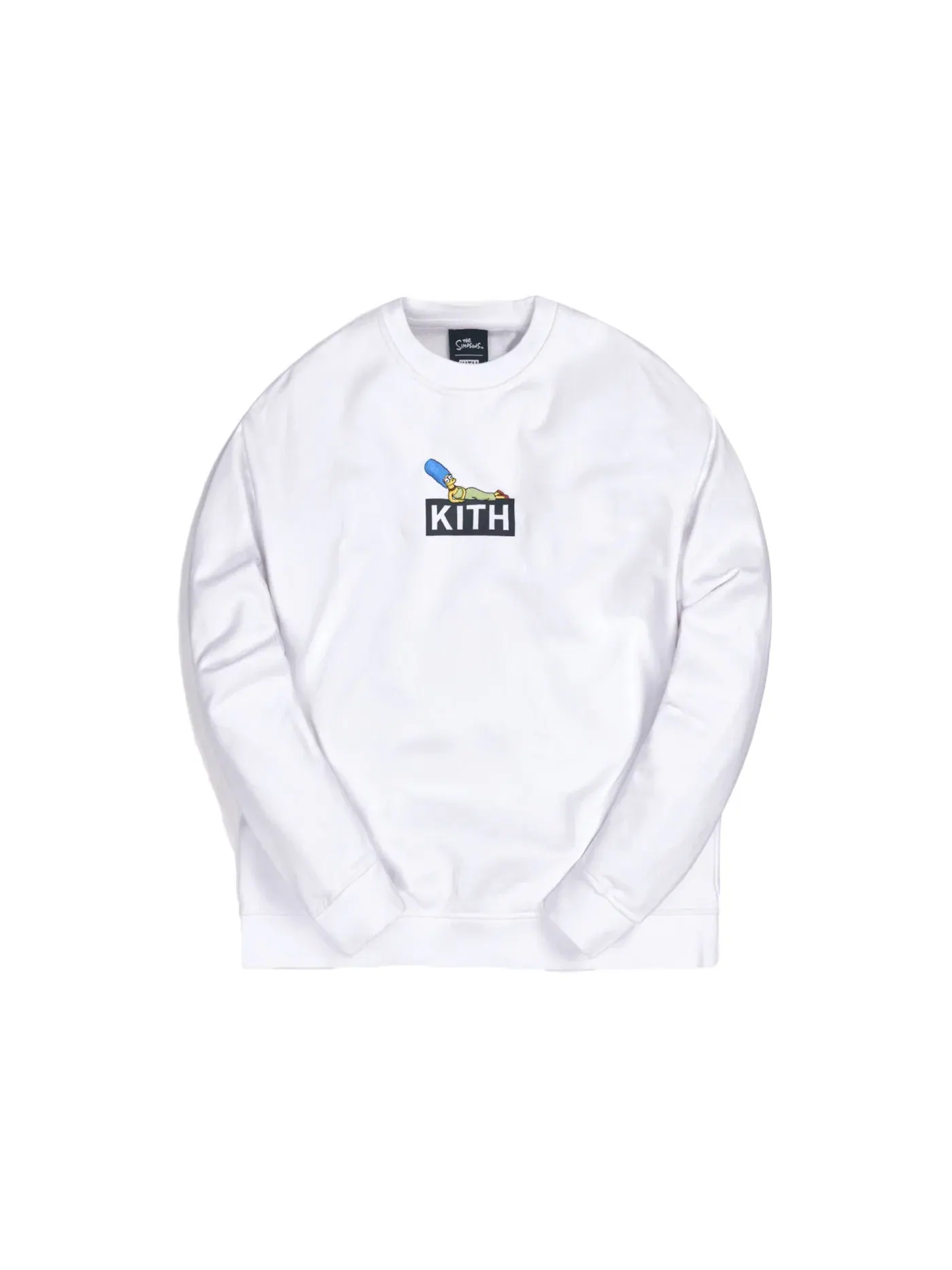 Мужской свитшот с принтом Kith x The Simpsons Marge Box Logo Crewneck — изображение 1 из 2, белый