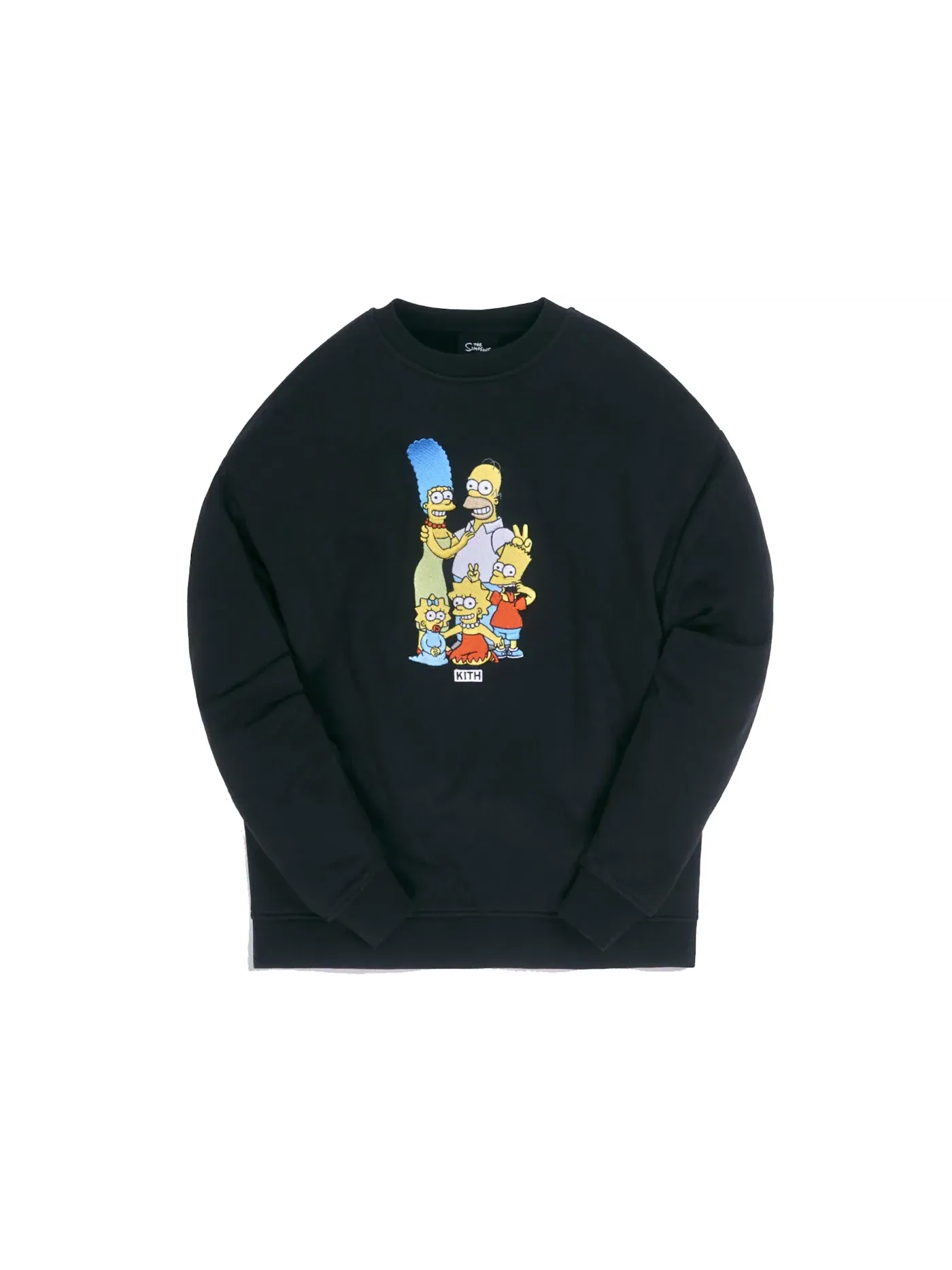 Мужской свитшот с принтом Kith x The Simpsons Portrait Crewneck — изображение 1 из 1, черный