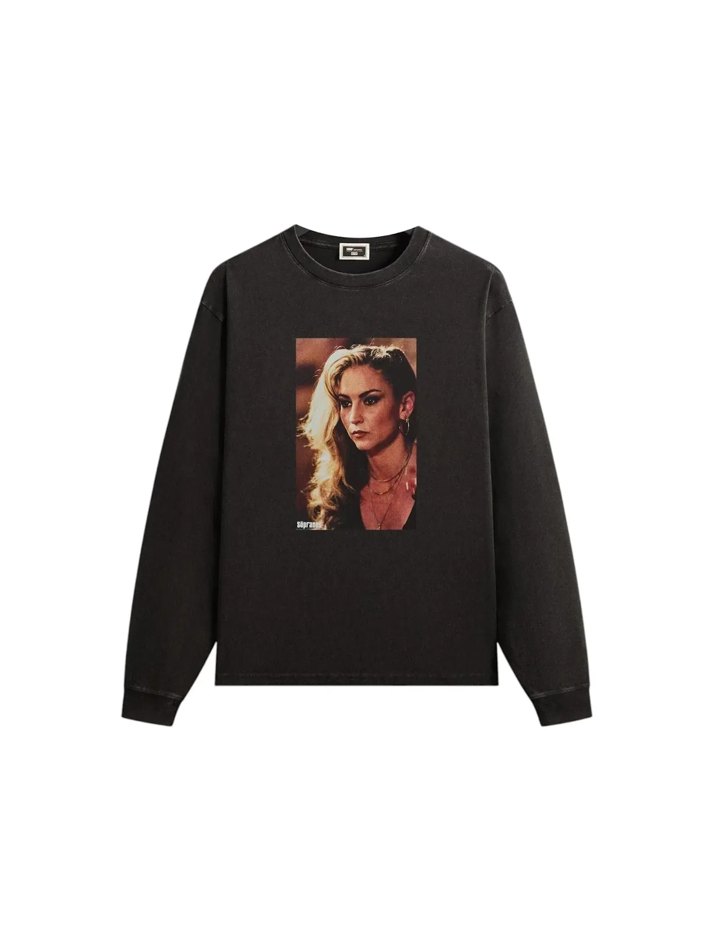 Мужская футболка с длинным рукавом с принтом Kith x The Sopranos Adriana Vintage Long Sleeve Tee — изображение 1 из 2, черный
