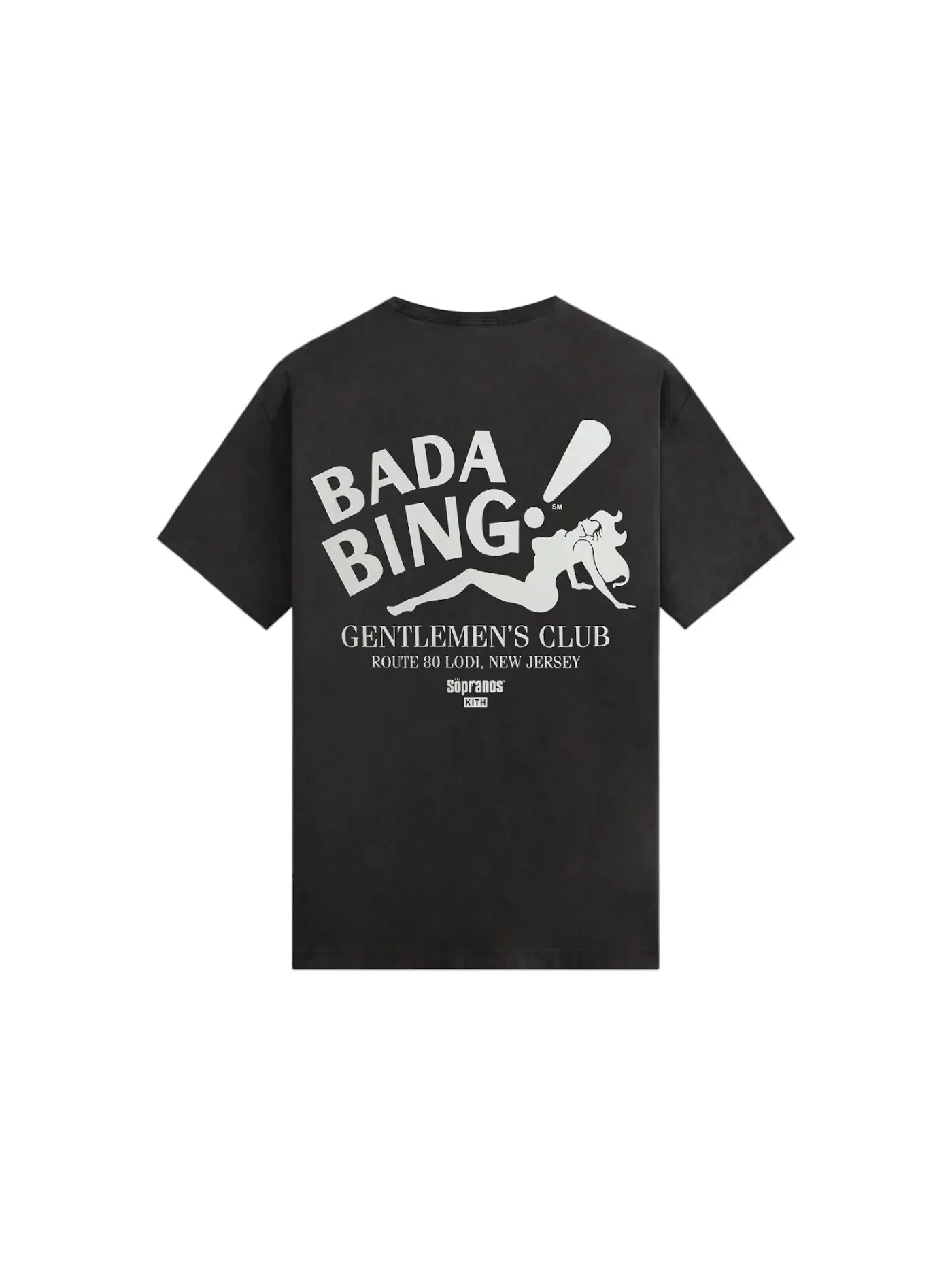 Мужская футболка с винтажным принтом Kith x The Sopranos Bada Bing Vintage Tee — изображение 2 из 2, черный