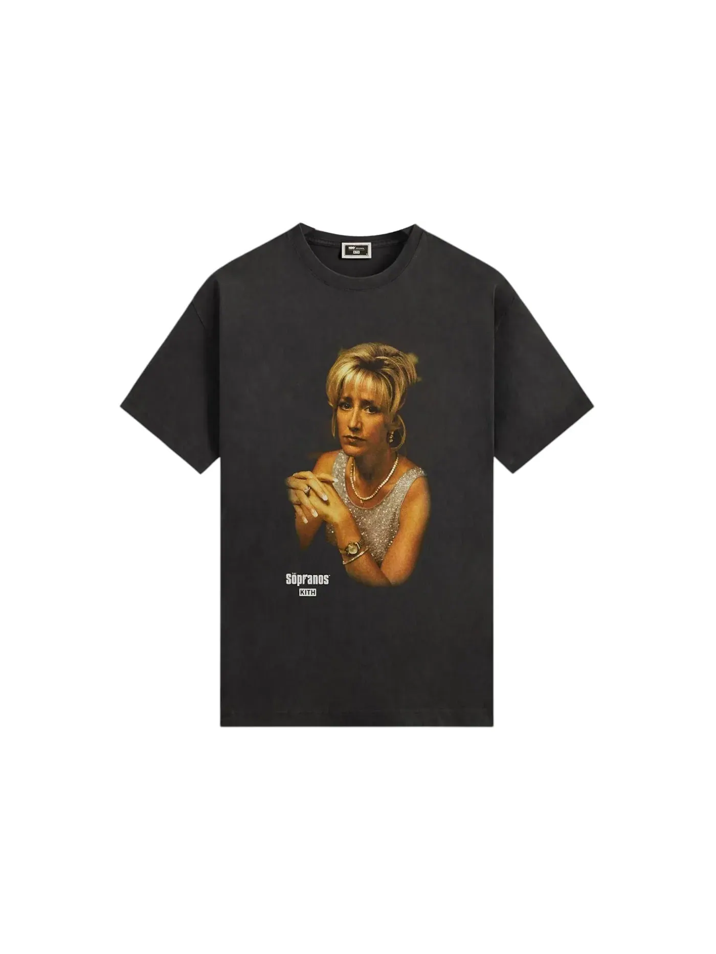 Мужская футболка с принтом Kith x The Sopranos Carmela Vignette Vintage Tee — изображение 1 из 2, черный