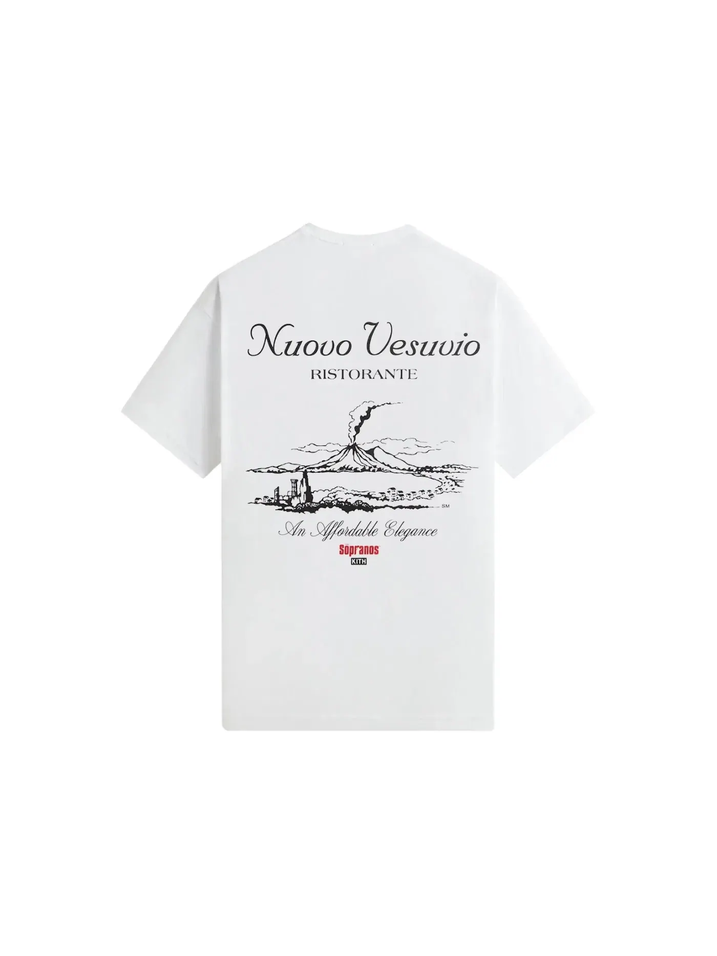 Мужская футболка с принтом Nuovo Vesuvio Vintage Kith — изображение 2 из 2, белый