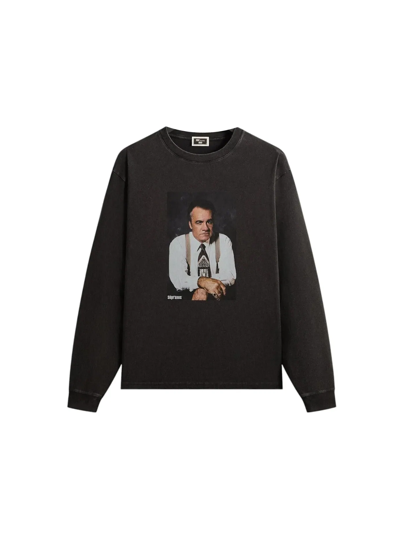 Мужская футболка с длинным рукавом с принтом Kith x The Sopranos Paulie Vintage Long Sleeve Tee — изображение 1 из 2, черный