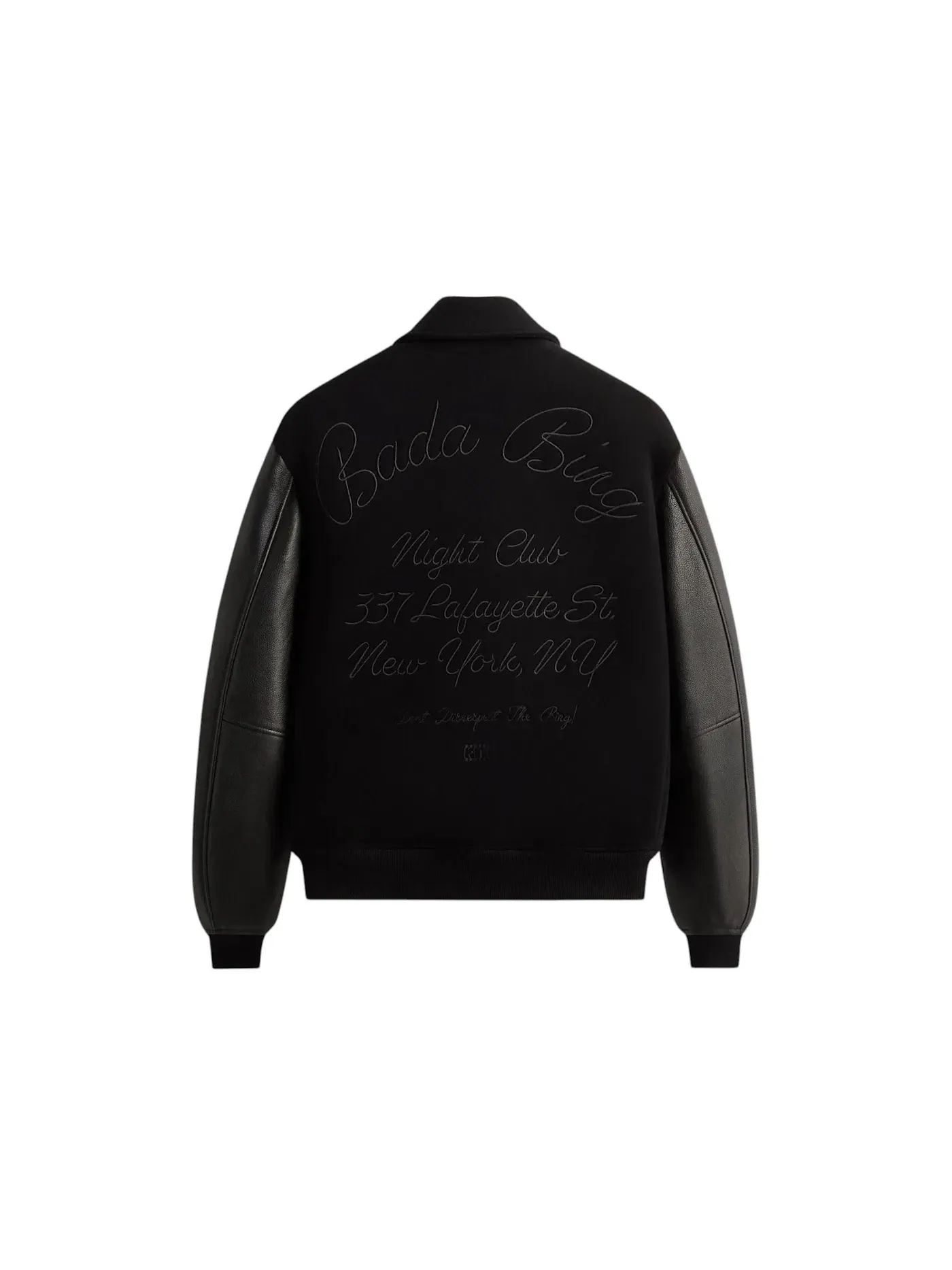 Мужская бомбер с вышивкой Kith x The Sopranos Varsity Jacket Black — изображение 2 из 2, черный