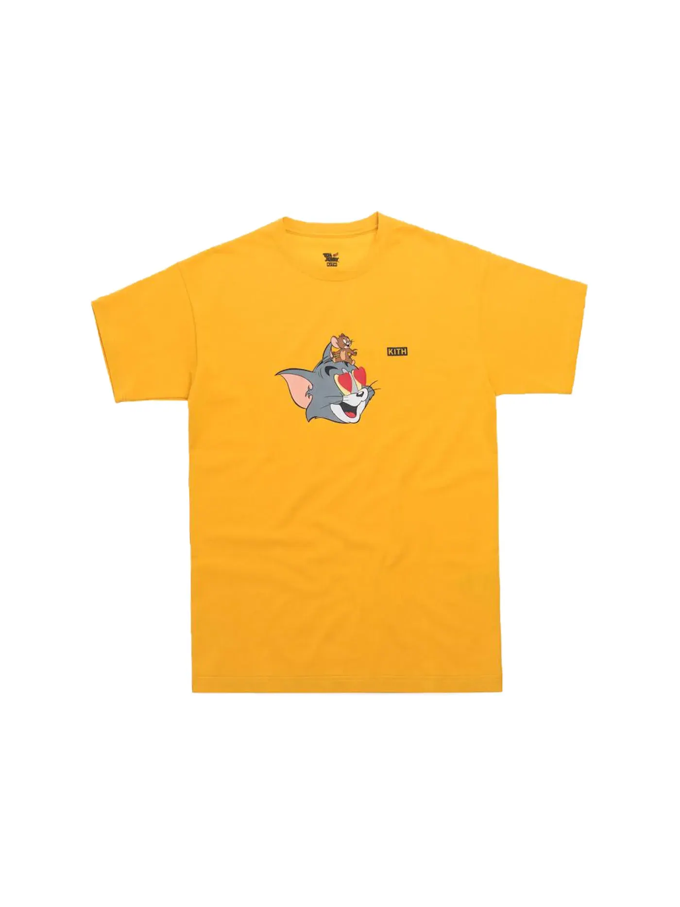 Мужская футболка с принтом Kith x Tom & Jerry Heart Tee Kith — изображение 1 из 1, желтый